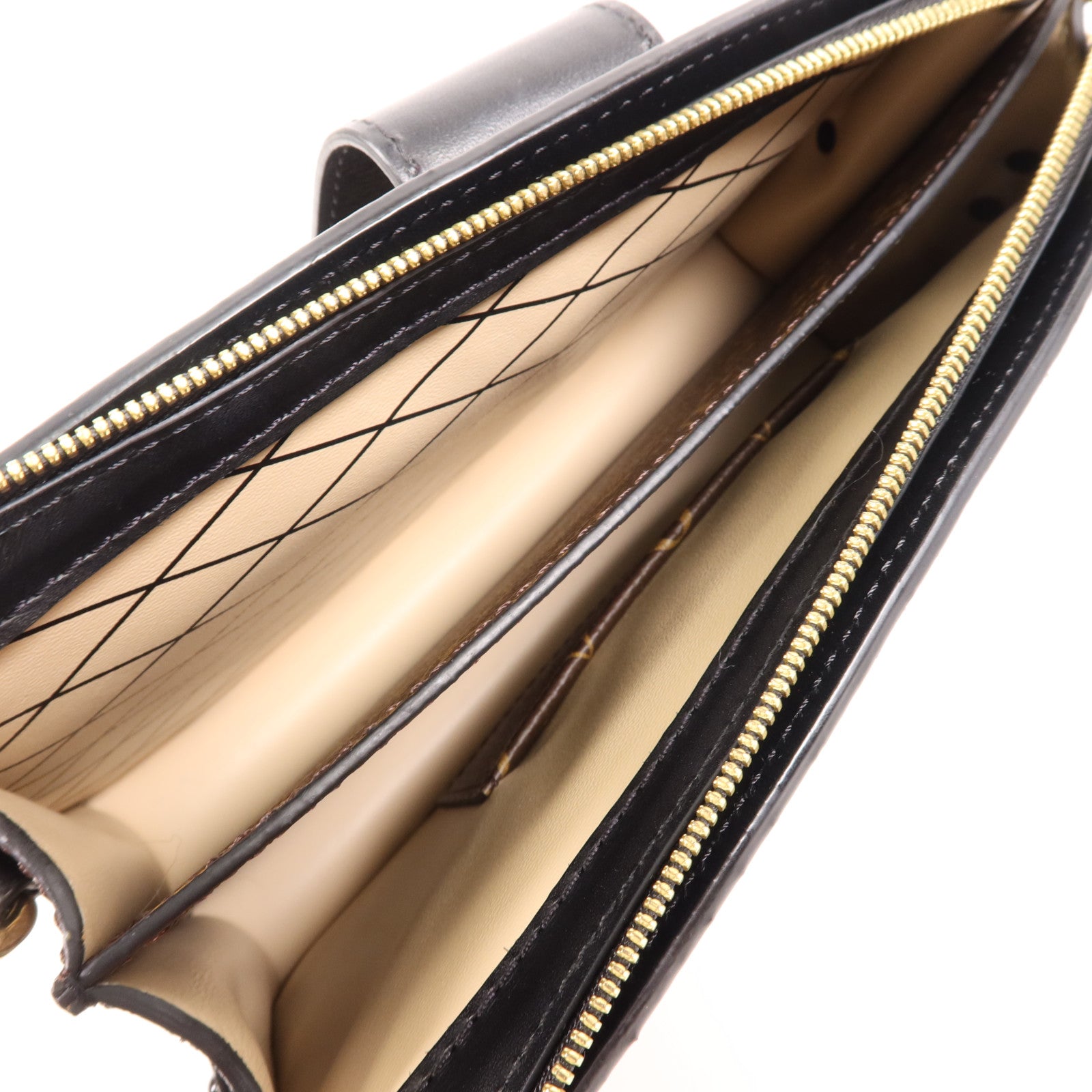 LOUIS VUITTON Monogram Reverse Trunk Clutch金扣肩背袋