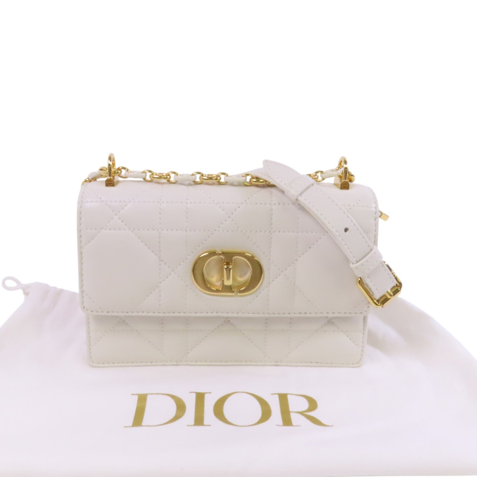Dior 羊皮皮革Miss Caro金扣鏈帶肩背袋