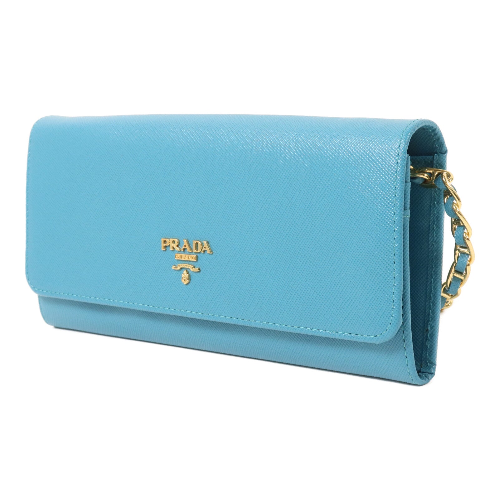 PRADA Saffiano皮革Wallet On Chain鏈帶肩背袋
