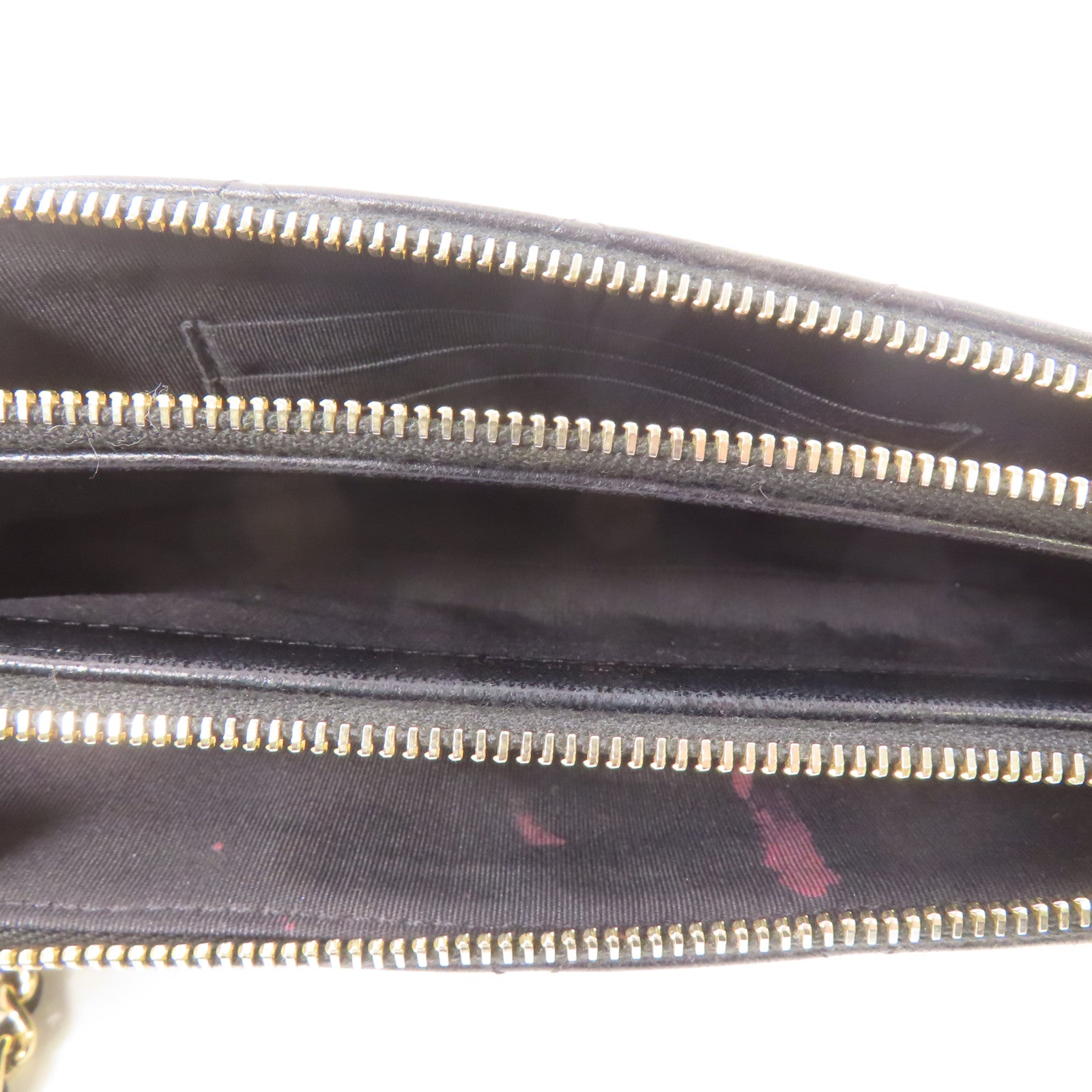 CHANEL 羊皮皮革Chain Shoulder Bag金扣鏈帶肩背袋黑色