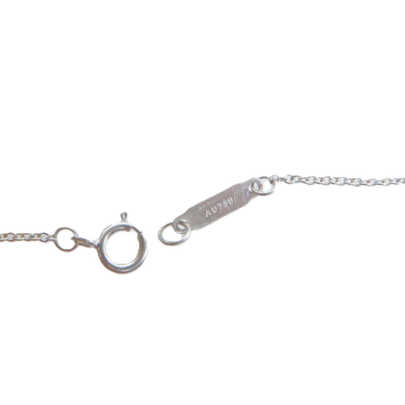 TIFFANY＆CO 18K白金/Sapphire T Smile藍寶石項鍊