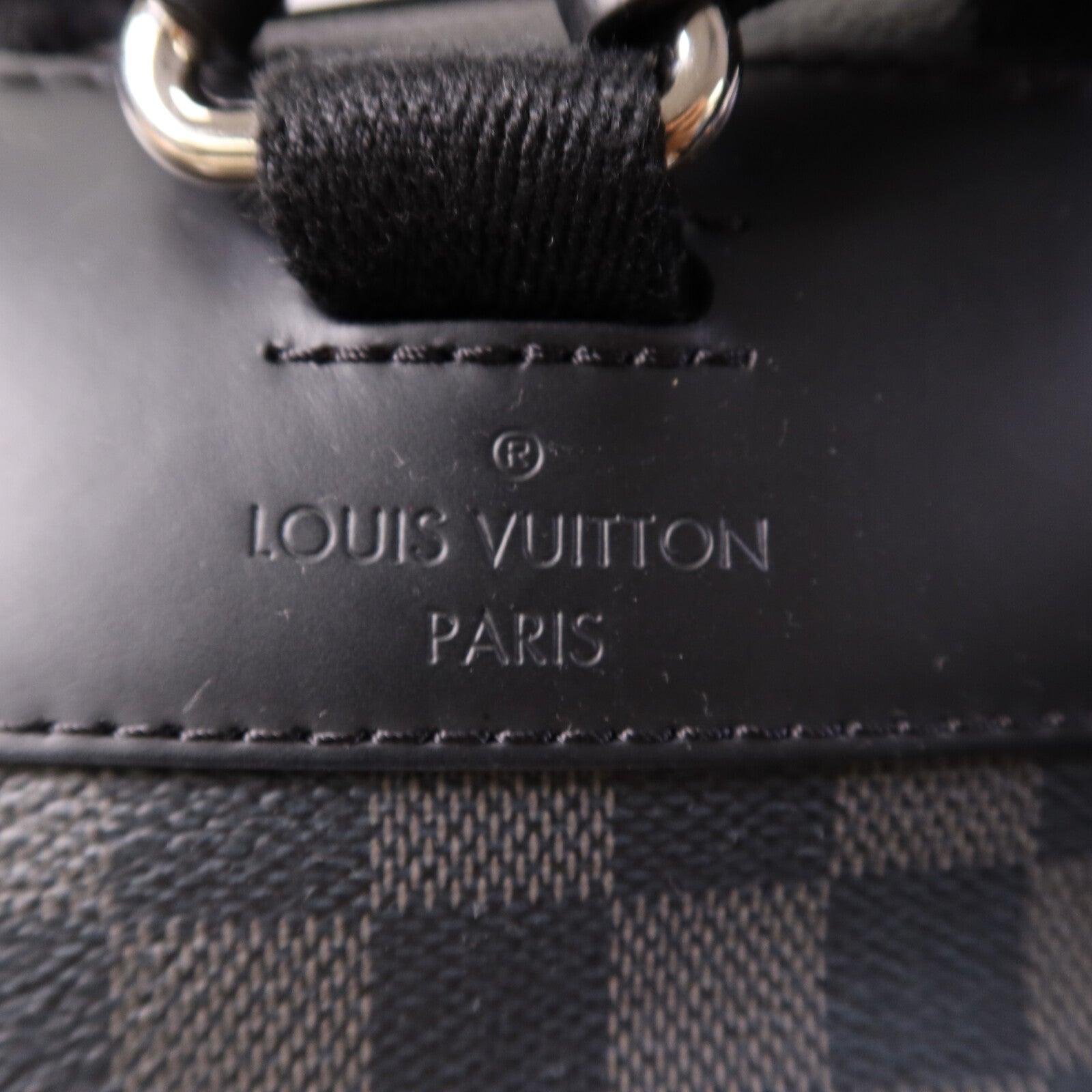 LOUIS VUITTON Damier Graphite Josh銀扣背包