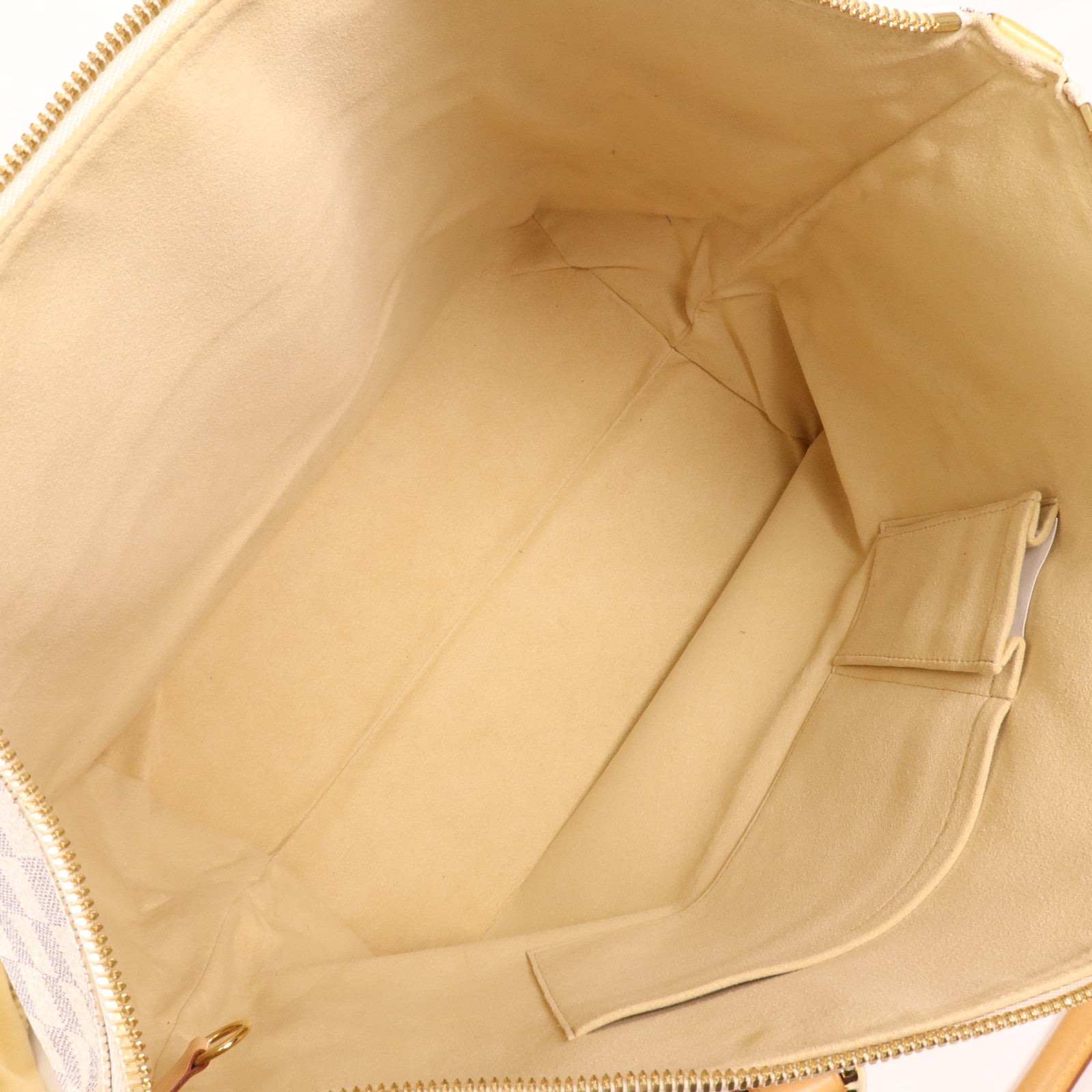 LOUIS VUITTON Damier Azur Saleya GM金扣手挽袋