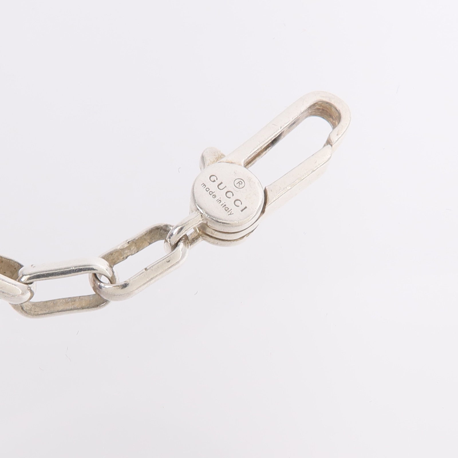 GUCCI 925純銀Interlocking Double G Pendant Necklace項鍊