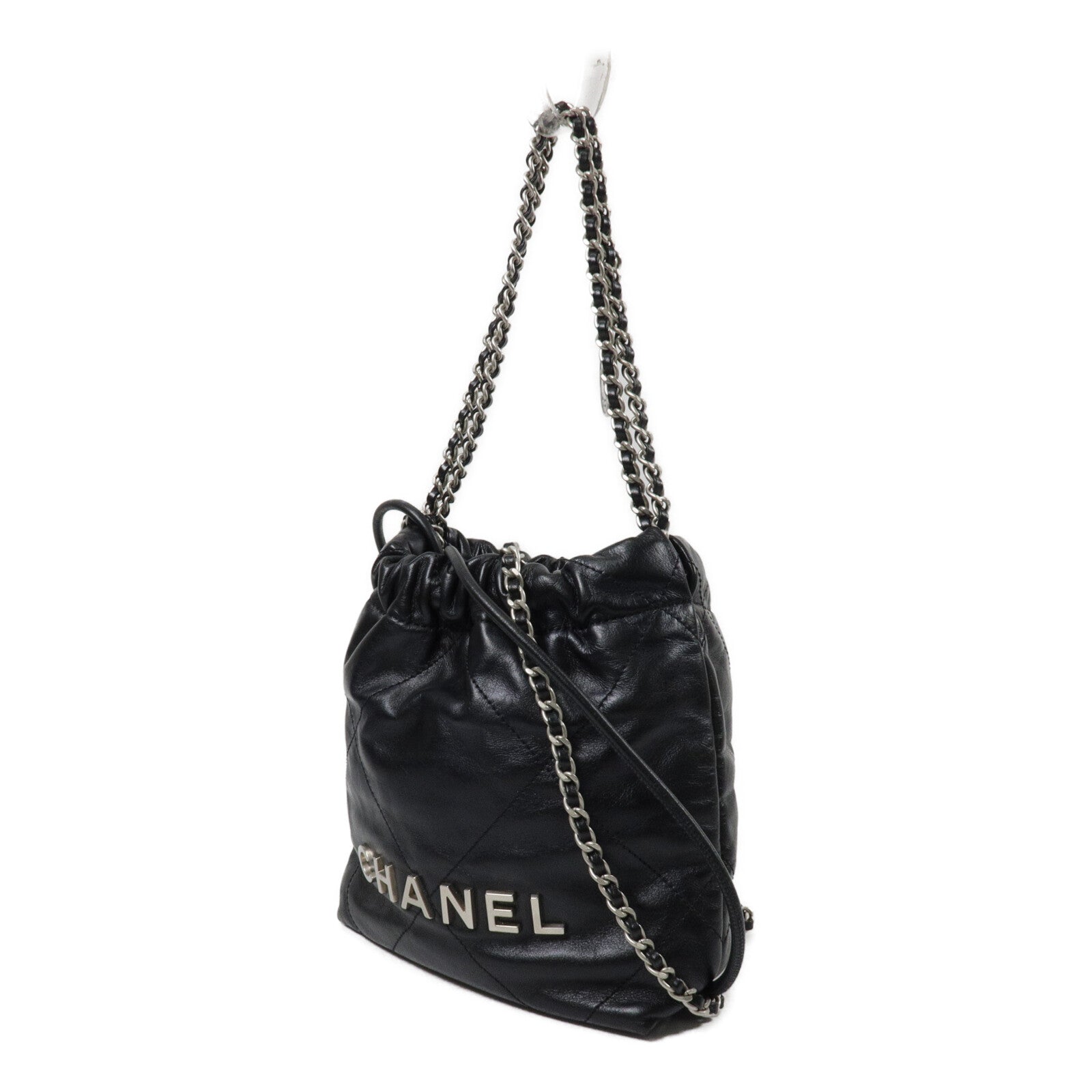 CHANEL 羊皮皮革Chanel 22 Mini鏈帶手挽肩背兩用袋