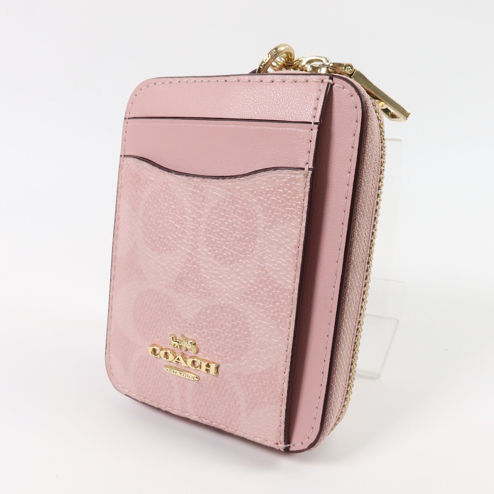 COACH 塗層帆布Zip Card Case卡片套
