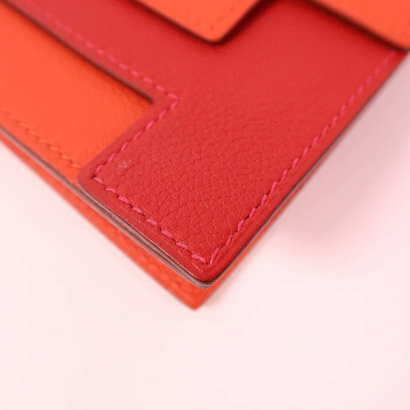 HERMES Evercolor皮革Pochette Multiplis手拿包Capucine
