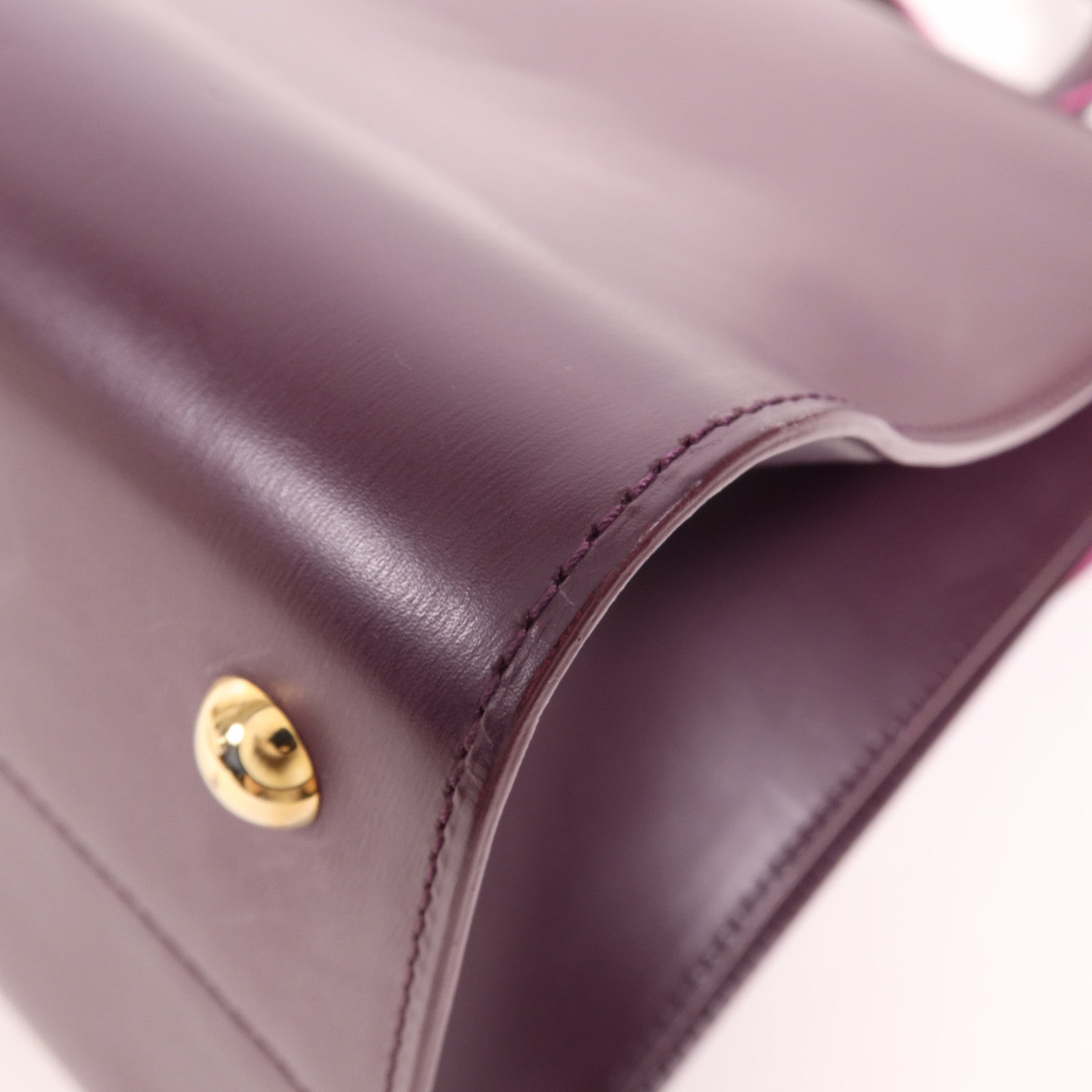 Delvaux 牛皮皮革Brillant MM金扣手挽肩背兩用袋