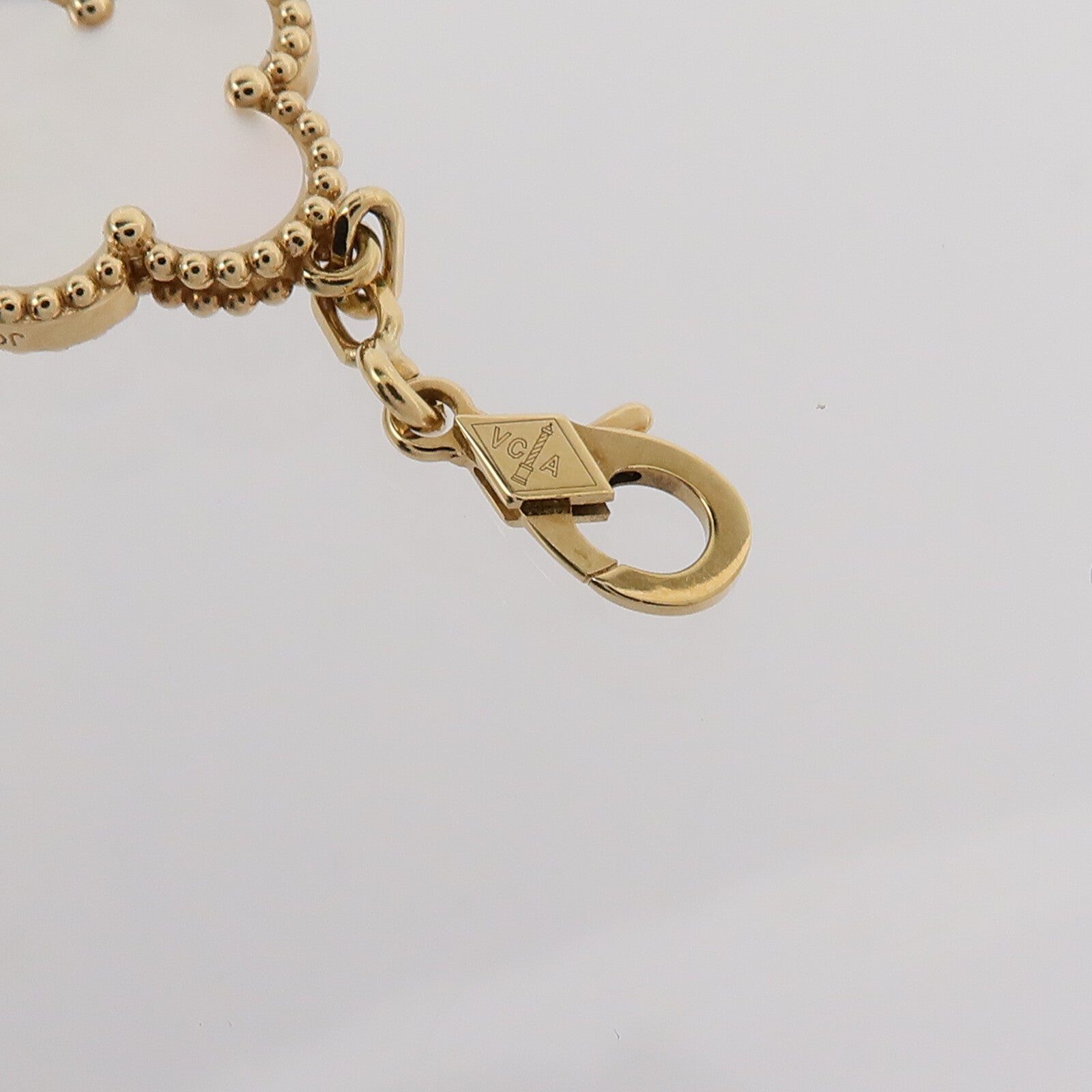 Van Cleef & Arpels 18K黃金Vintage Alhambra Bracelet珍珠母手鏈