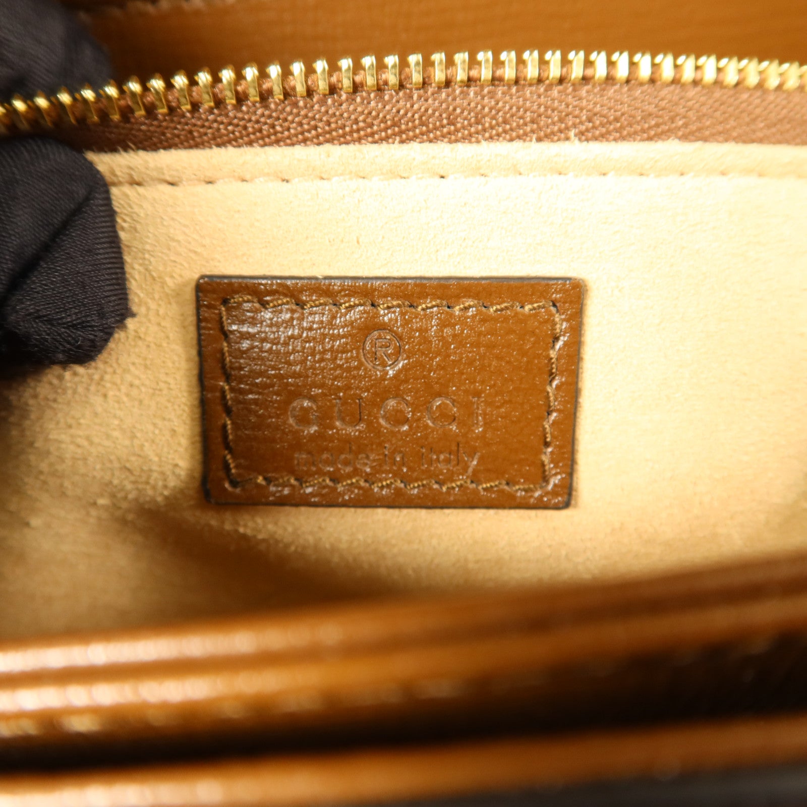 GUCCI 塗層帆布Horsebit 1955 Medium金扣肩背袋