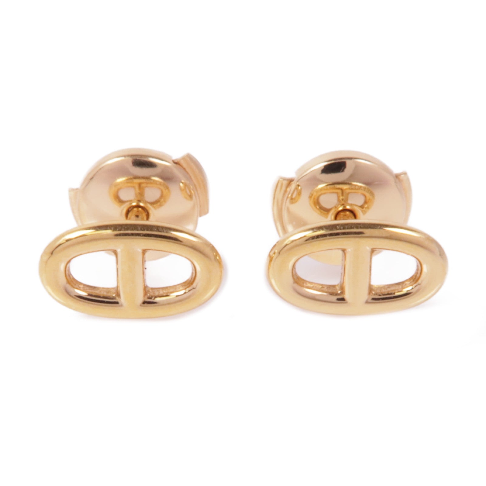 HERMES 18K玫瑰金Boutons D Oreilles Earrings耳環