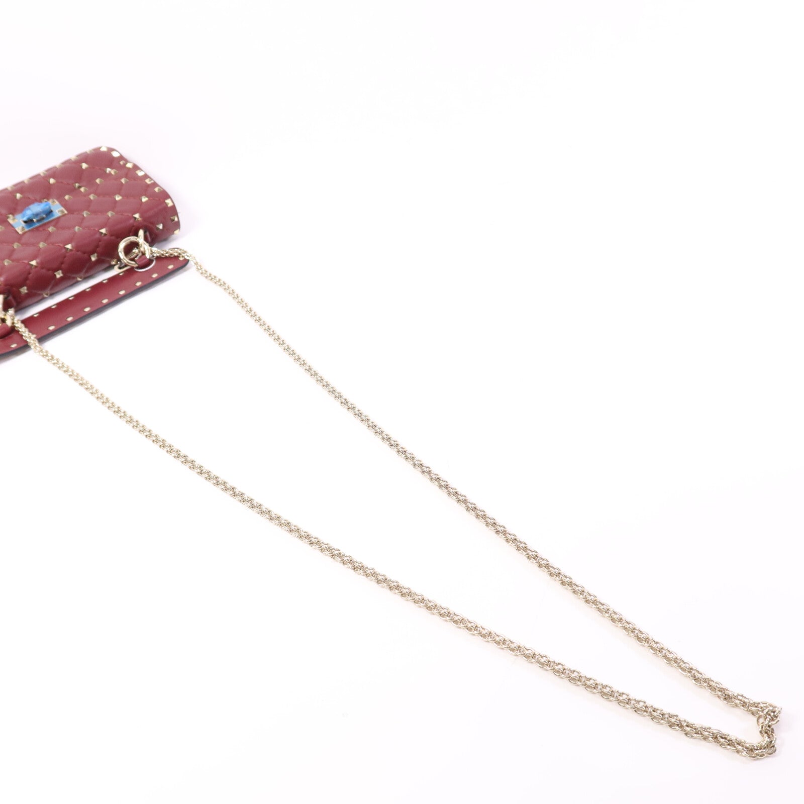 Valentino 羊皮皮革Rockstud Spike金扣鏈帶手挽肩背兩用袋