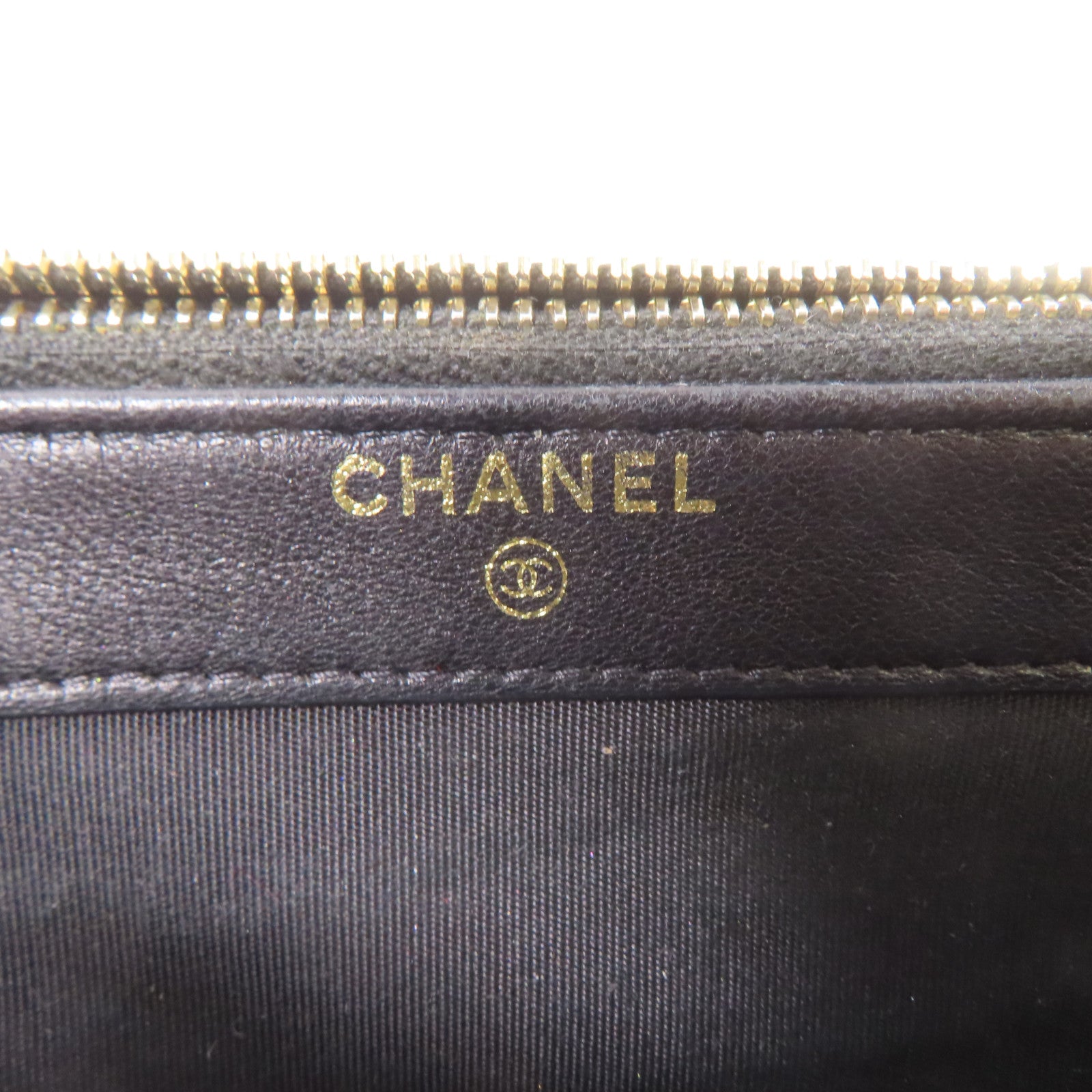 CHANEL 羊皮皮革Chain Shoulder Bag金扣鏈帶肩背袋黑色