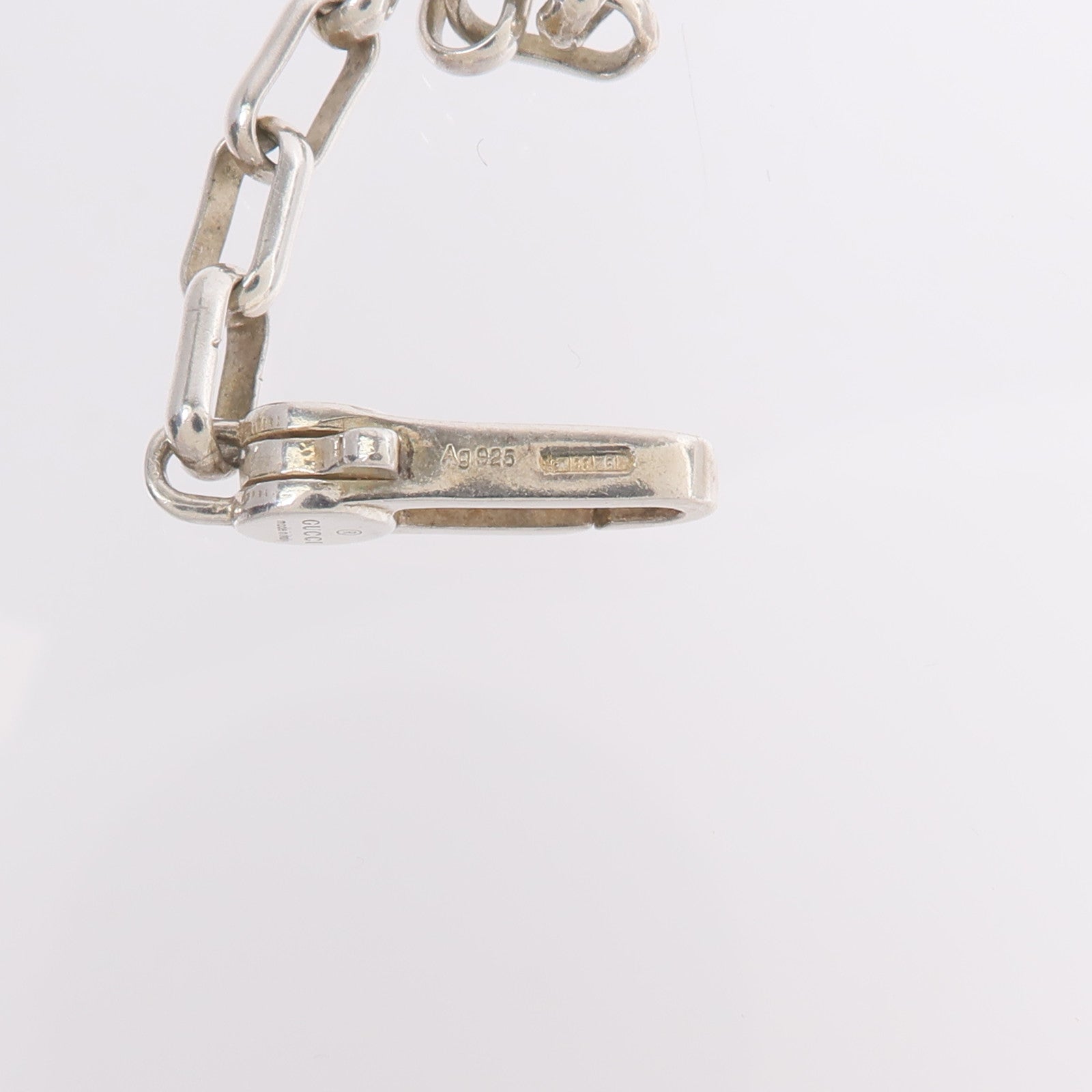 GUCCI 925純銀Interlocking Double G Pendant Necklace項鍊