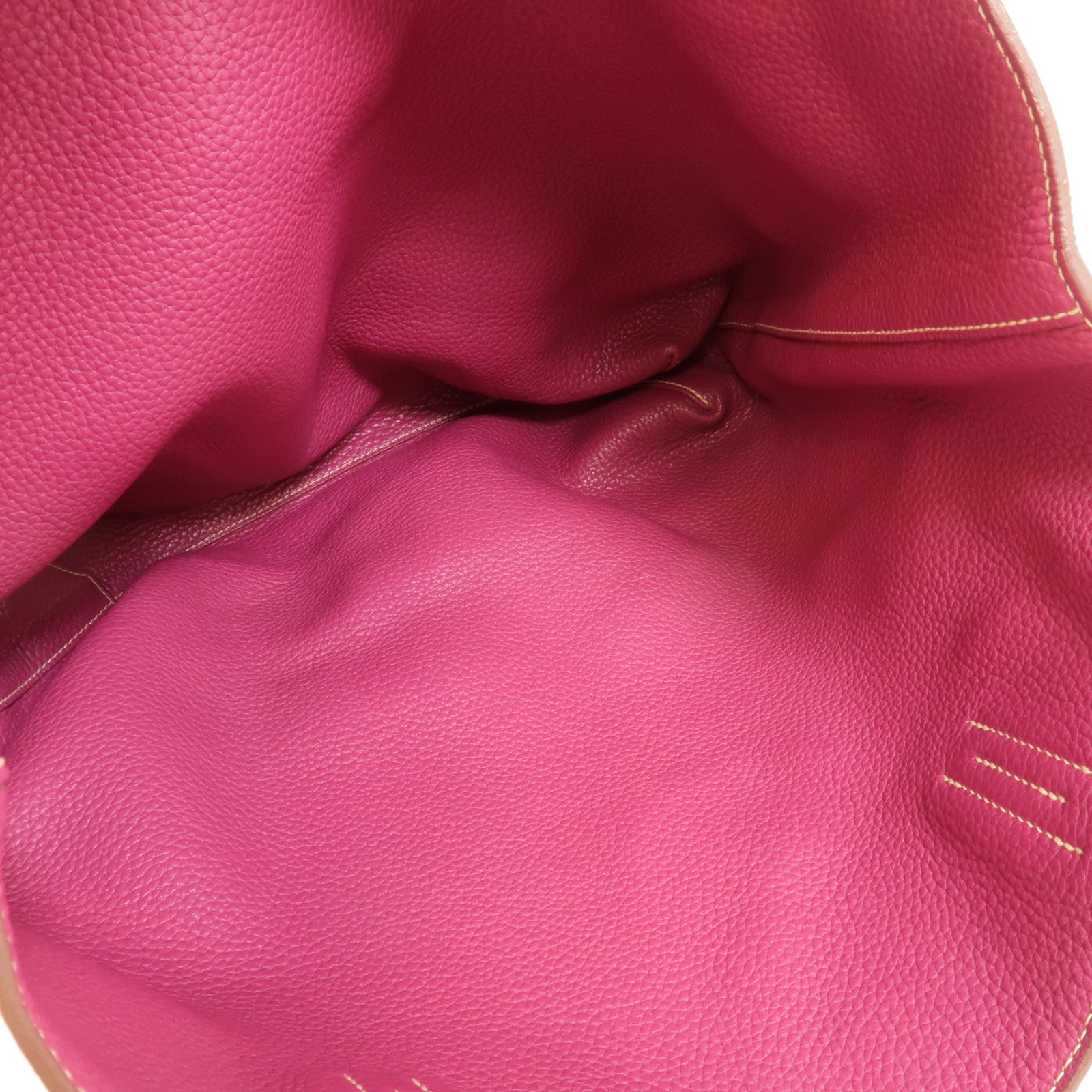 HERMES Clemence皮革Double Sens 45肩背袋Tosca/Marron