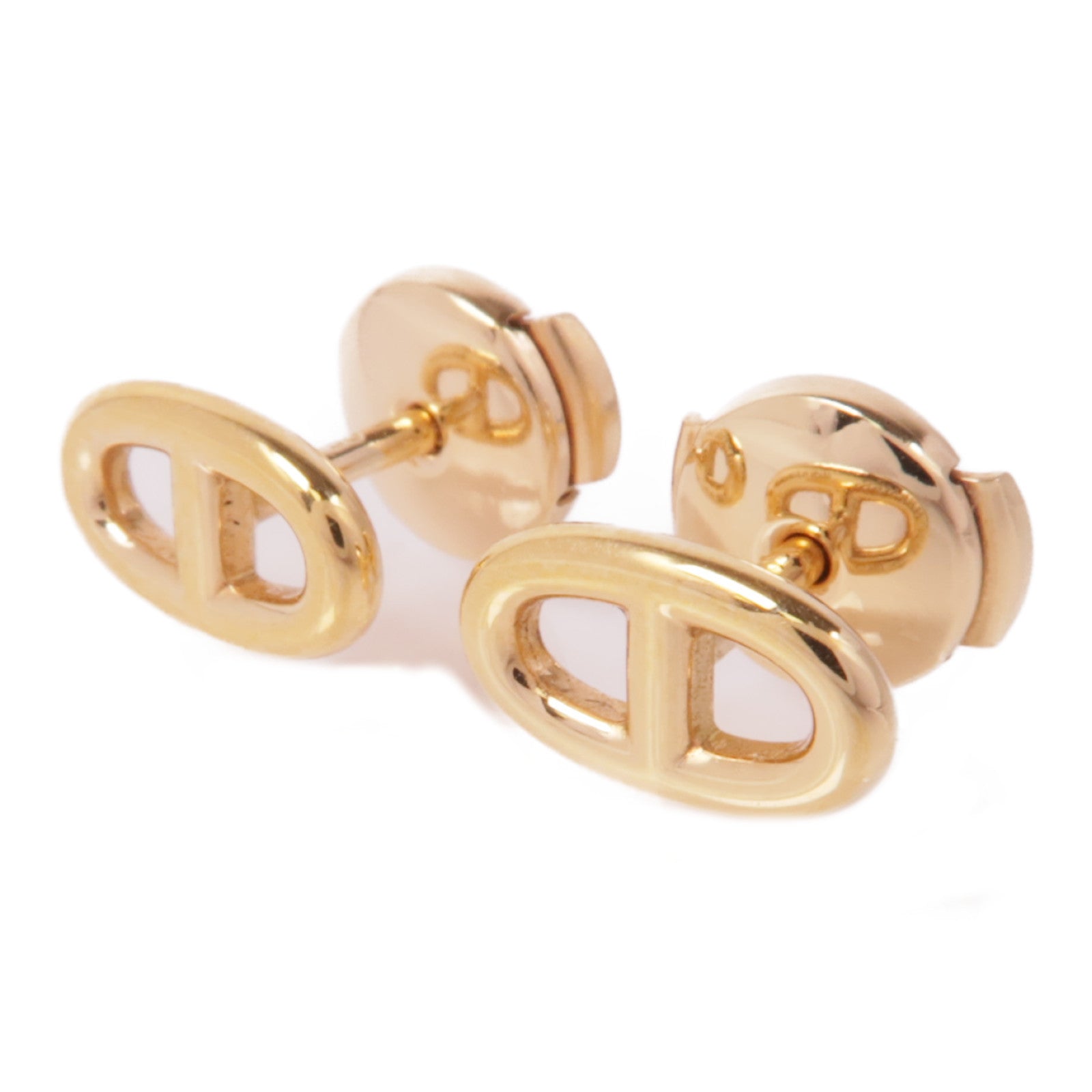 HERMES 18K玫瑰金Boutons D Oreilles Earrings耳環
