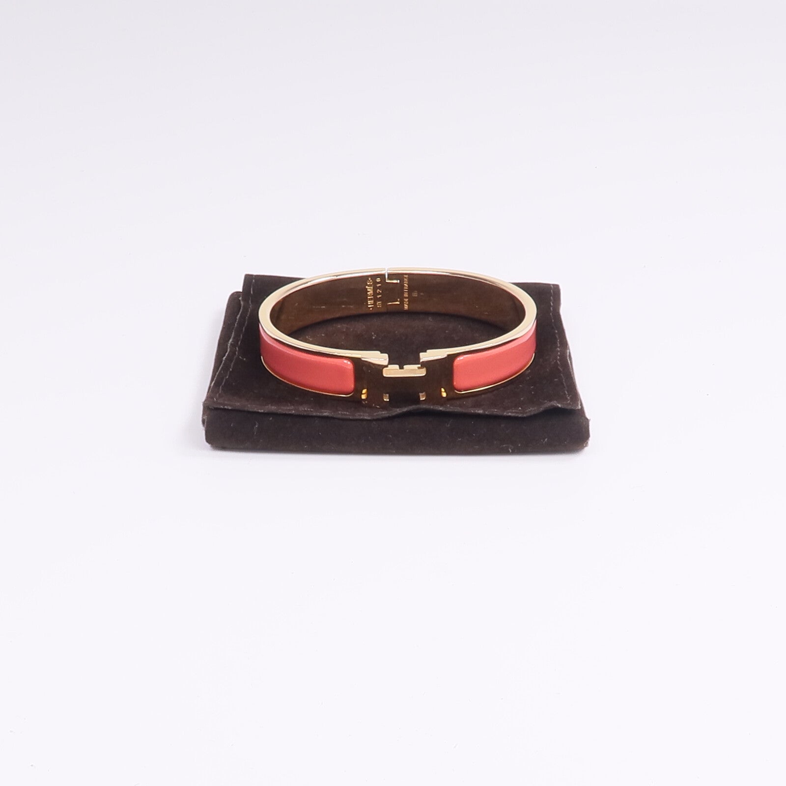 HERMES 金屬/琺瑯Clic H Bracelet手鐲
