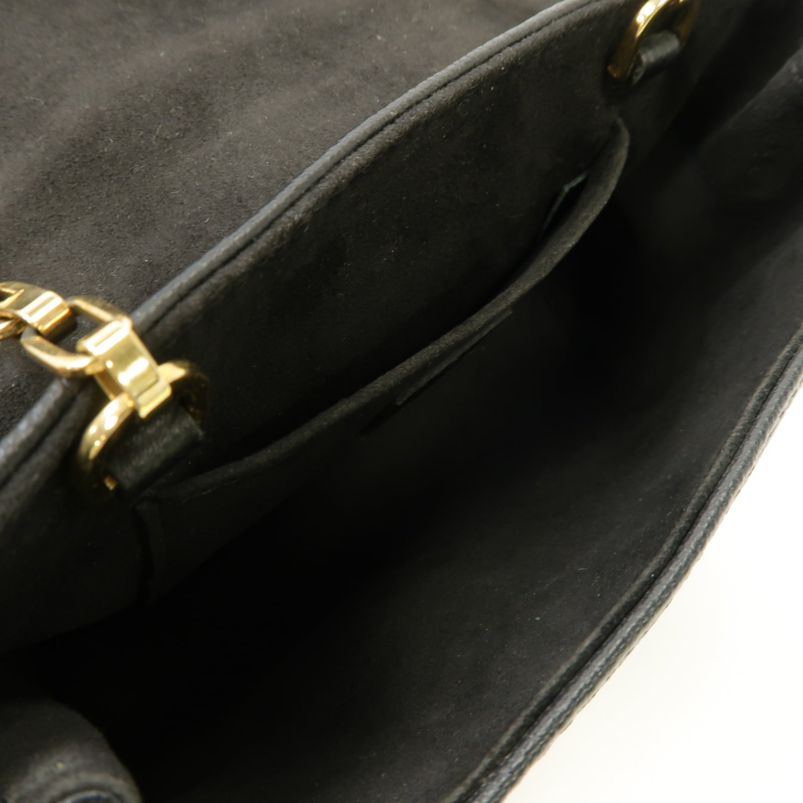 LOUIS VUITTON Monogram Empreinte Saint Germain BB金扣鏈帶肩背袋黑色