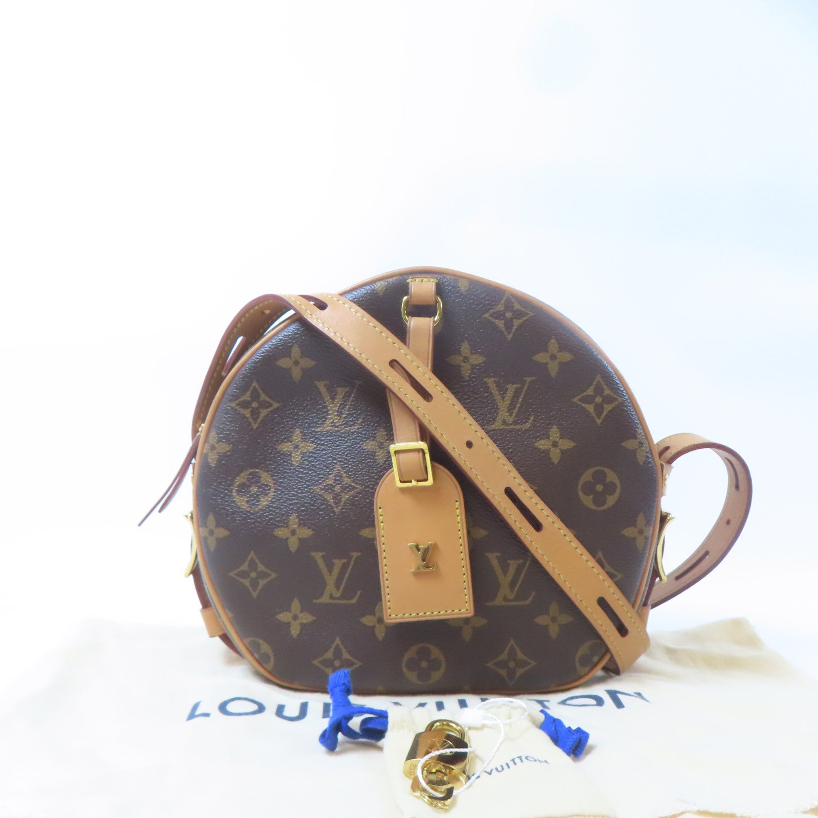 LOUIS VUITTON Monogram Boite Chapeau Souple MM金扣肩背袋啡色