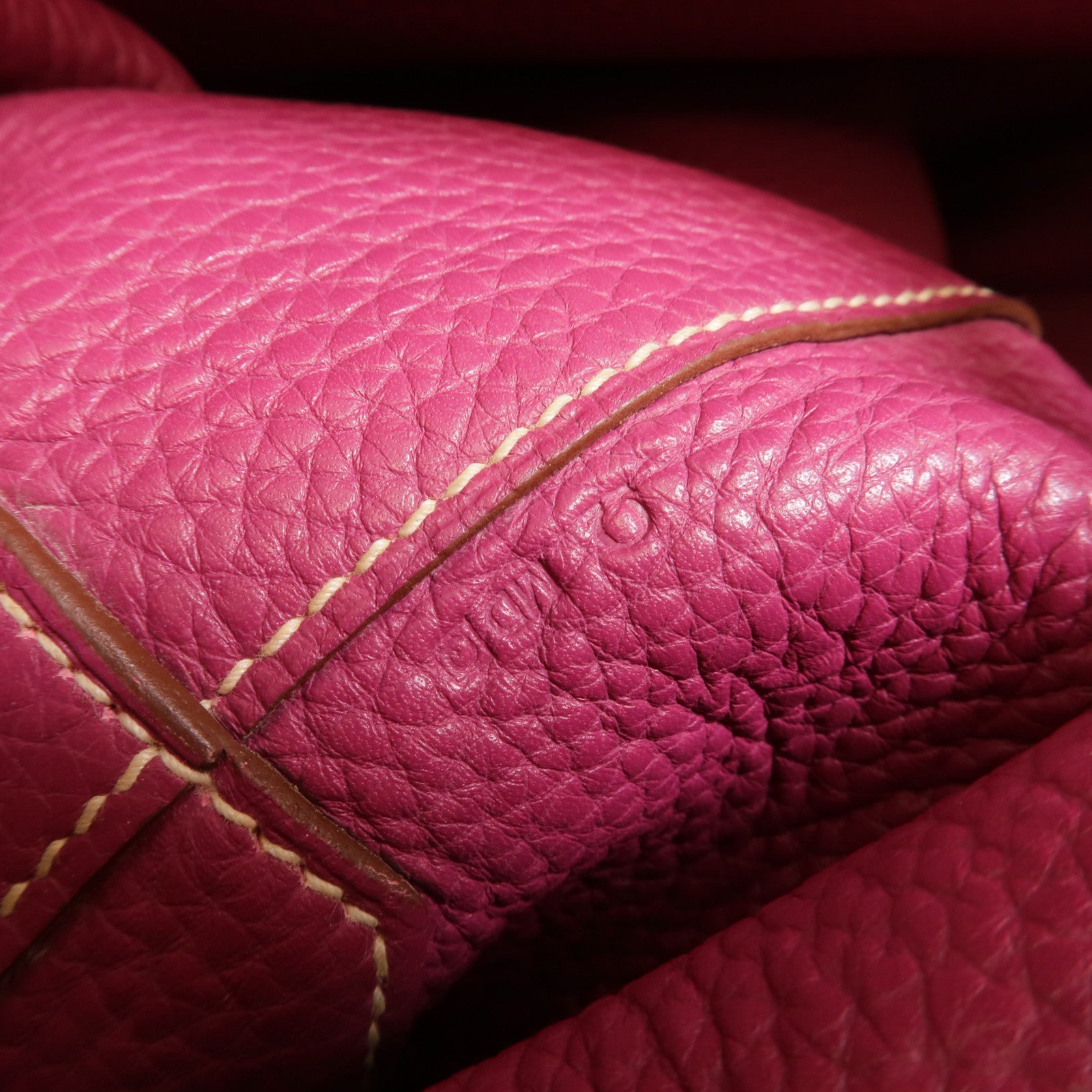 HERMES Clemence皮革Double Sens 45肩背袋Tosca/Marron