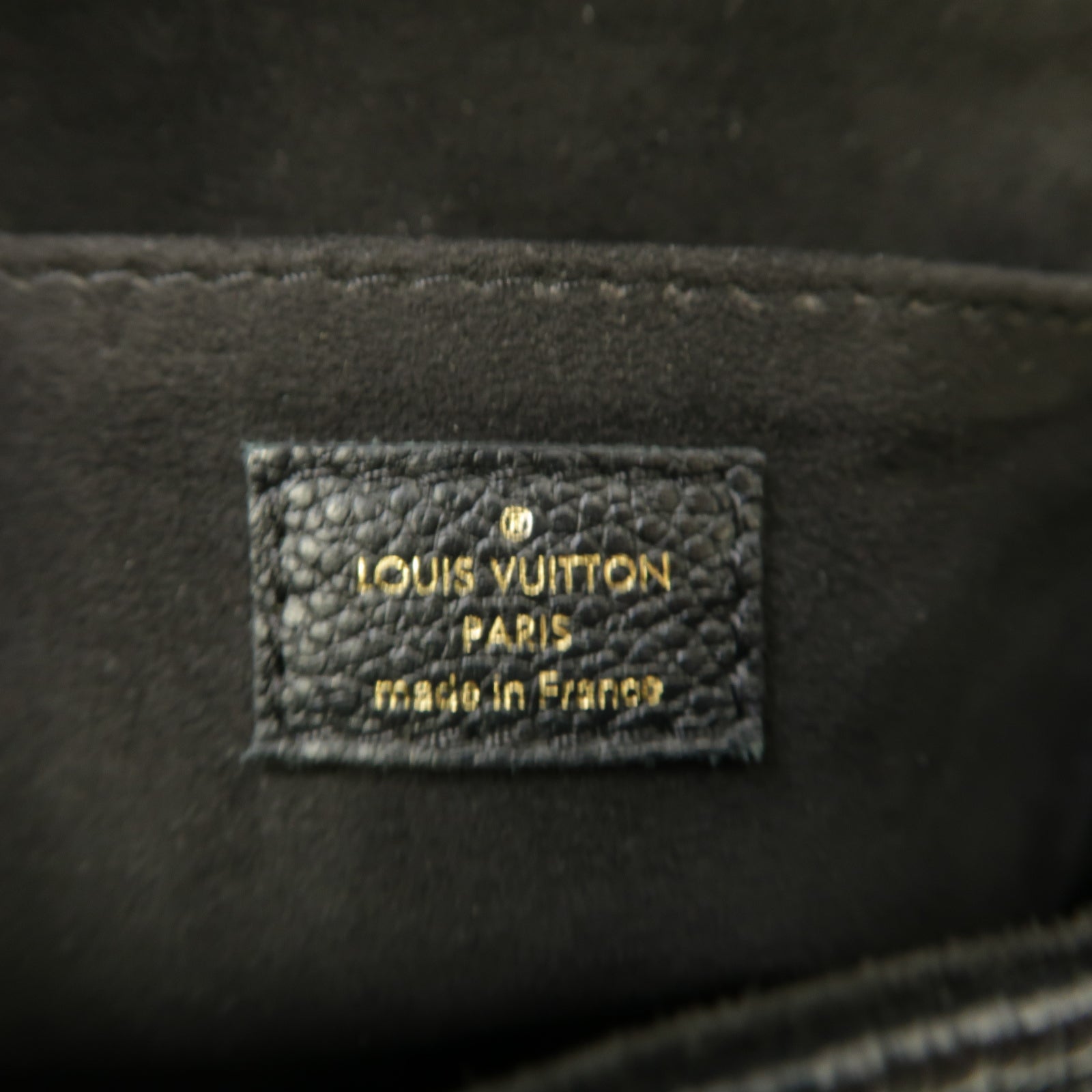 LOUIS VUITTON Monogram Empreinte Saint Germain BB金扣鏈帶肩背袋黑色