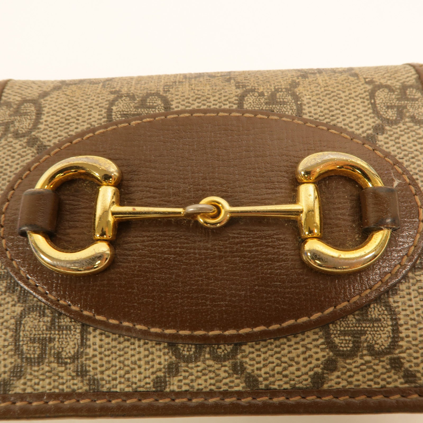 GUCCI 塗層帆布Horsebit 1955錢包