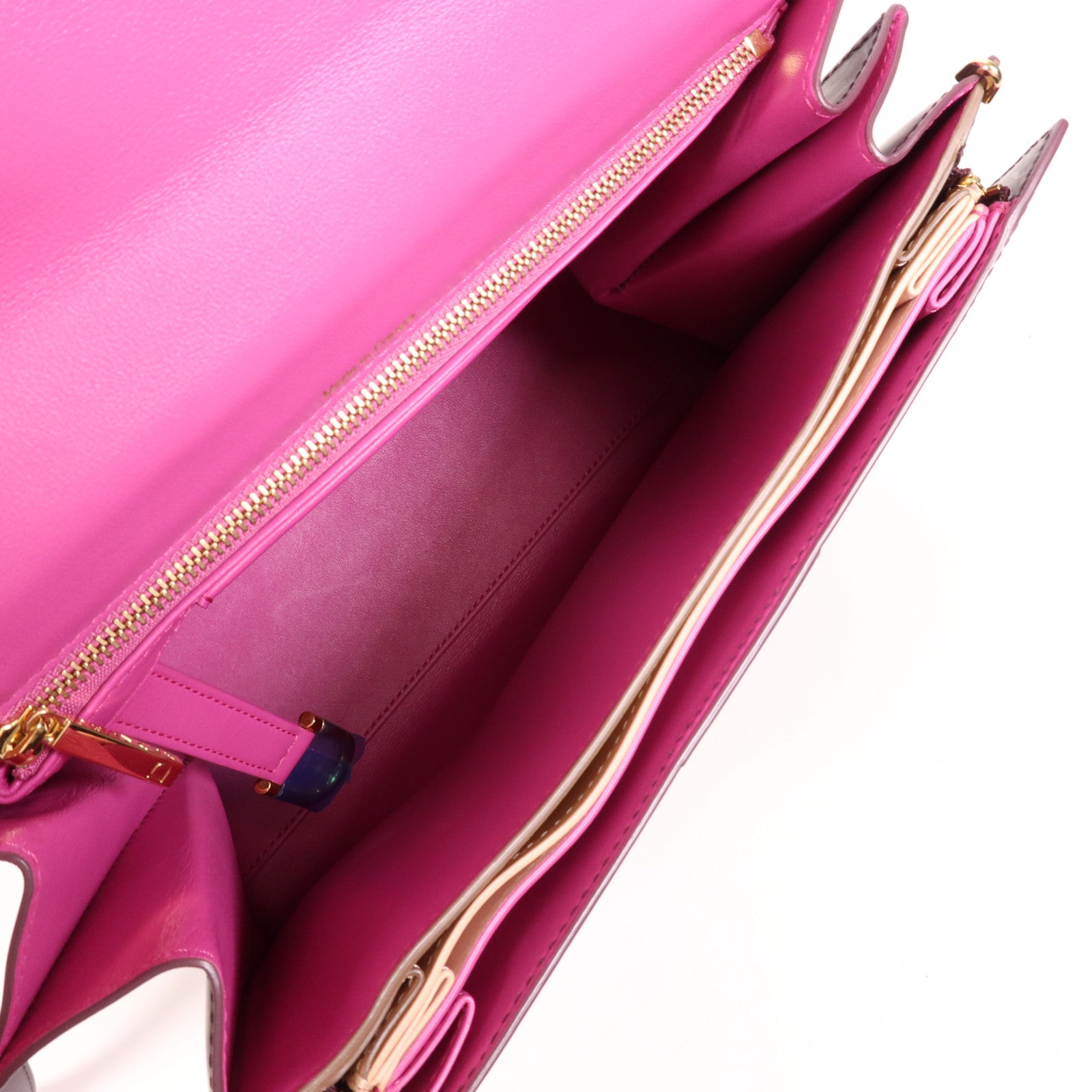 Delvaux 牛皮皮革Brillant MM金扣手挽肩背兩用袋