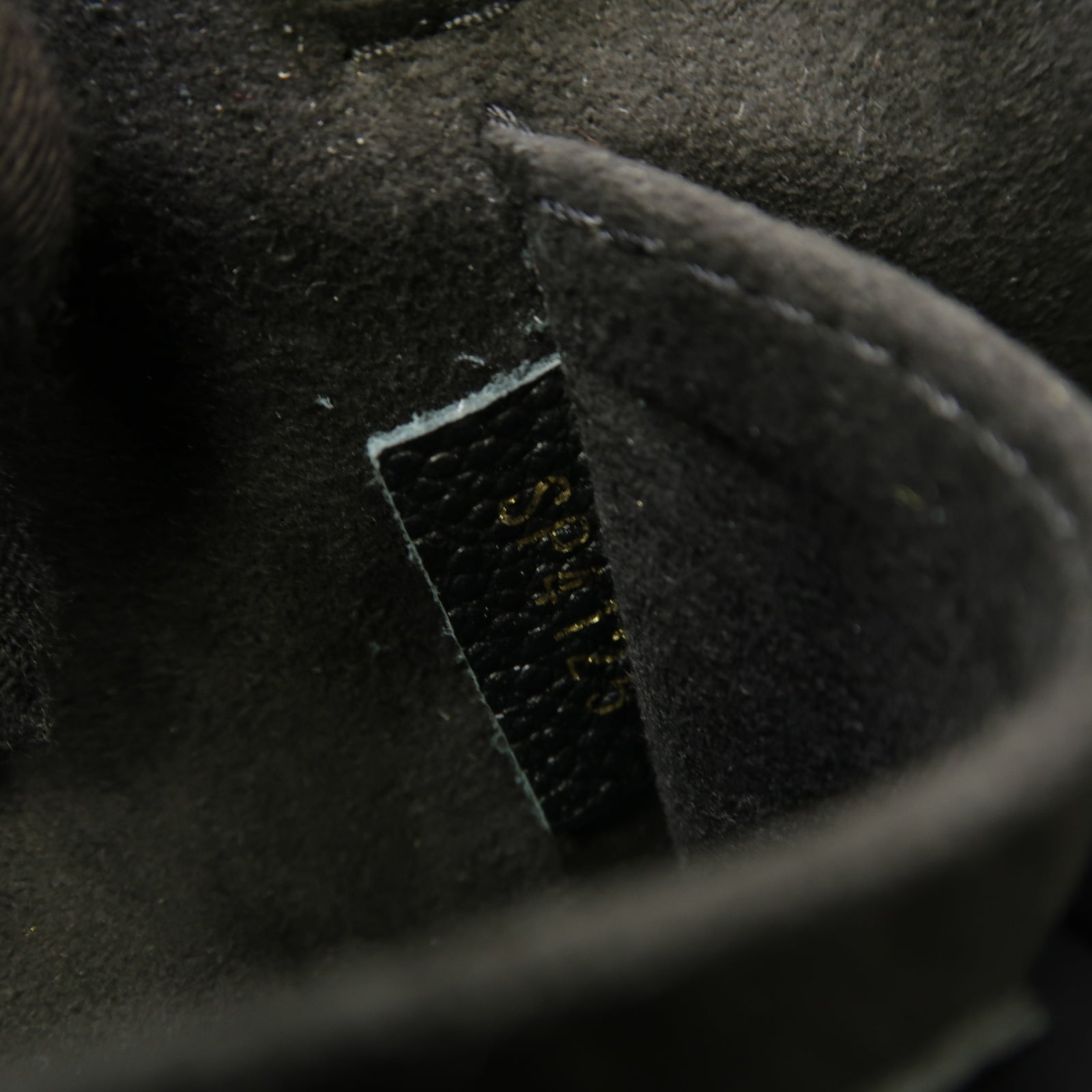 LOUIS VUITTON Monogram Empreinte Saint Germain BB金扣鏈帶肩背袋黑色