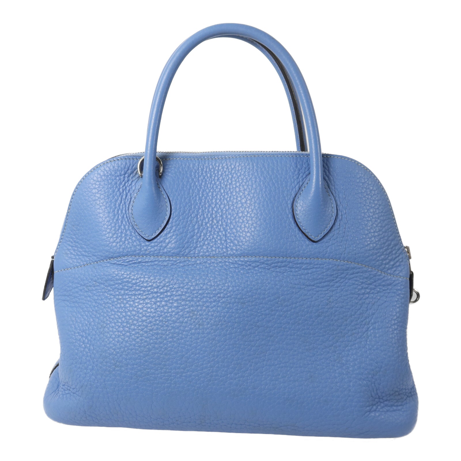 HERMES Clemence皮革Bolide 31手挽肩背兩用袋Bleu Paradise