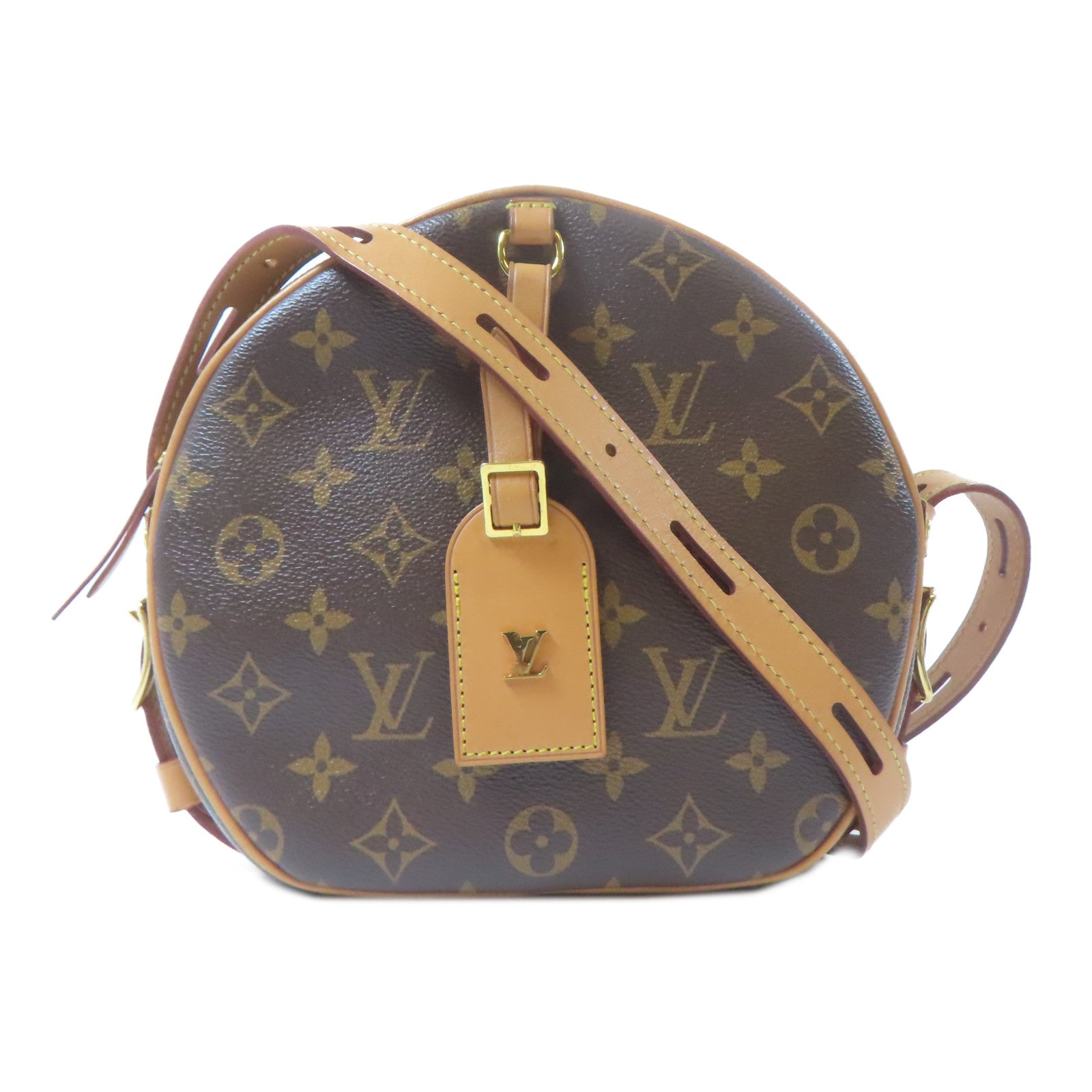 LOUIS VUITTON Monogram Boite Chapeau Souple MM金扣肩背袋啡色