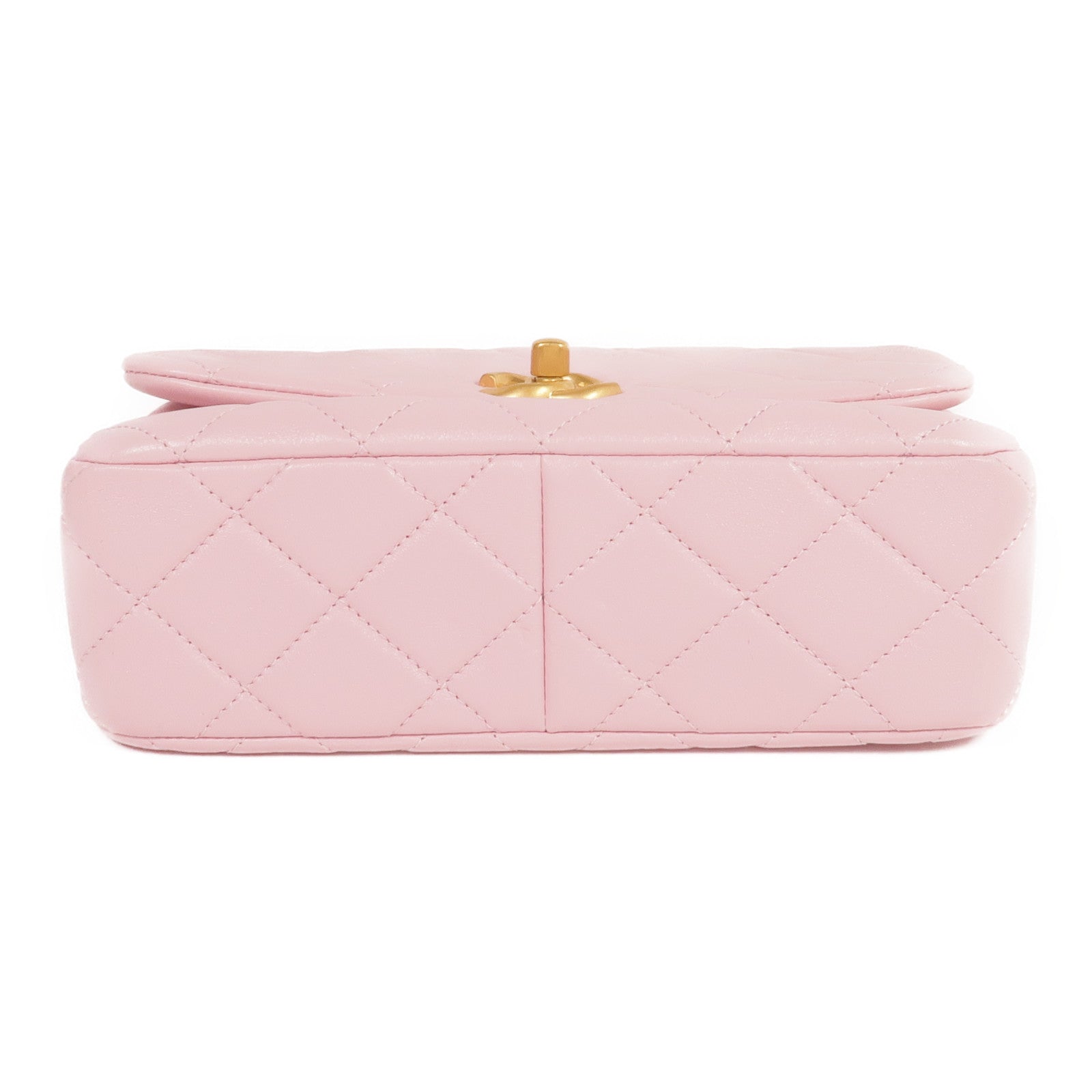 CHANEL 羊皮皮革Chain Shoulder金扣鏈帶肩背袋