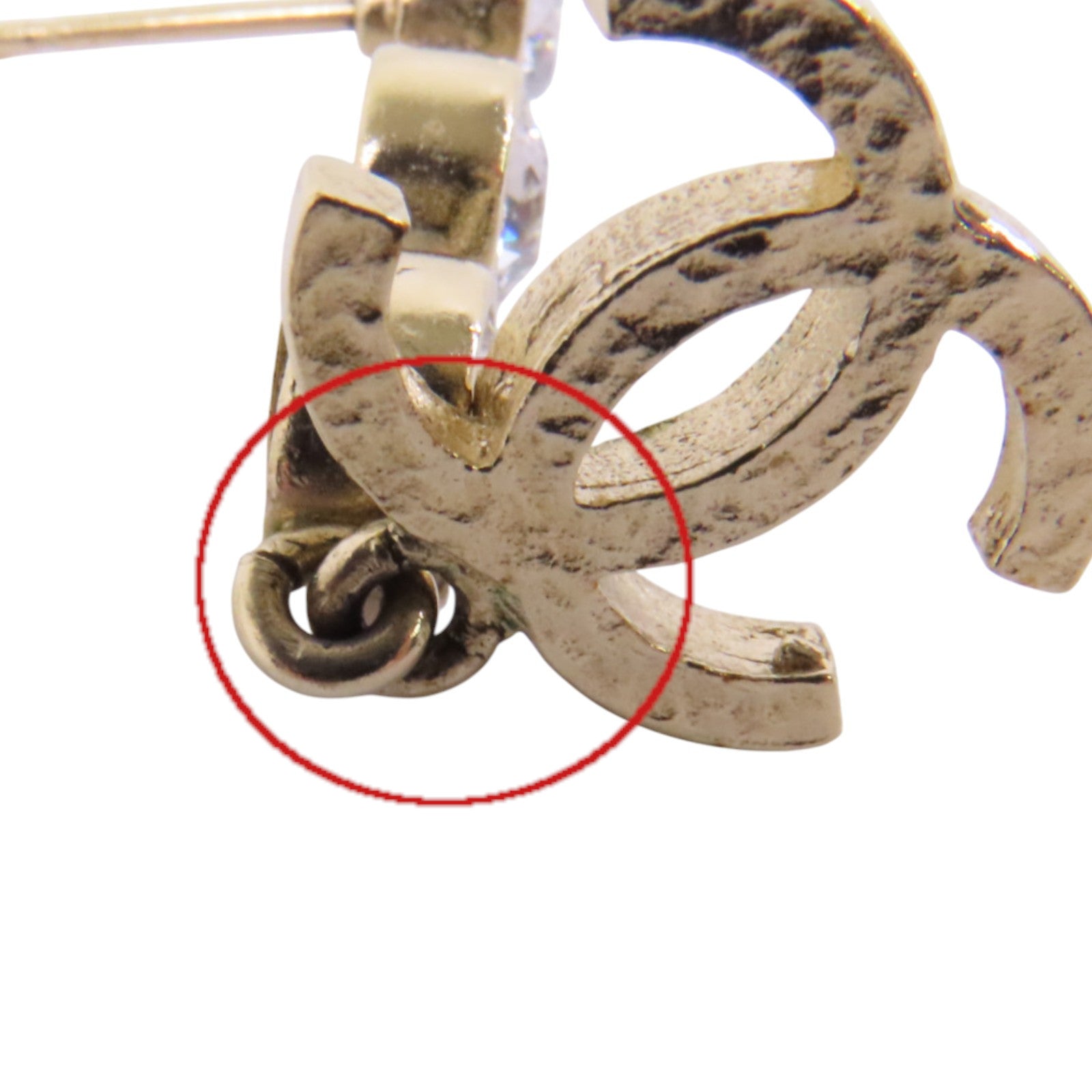 CHANEL 金屬/水鑽Earrings金扣耳環