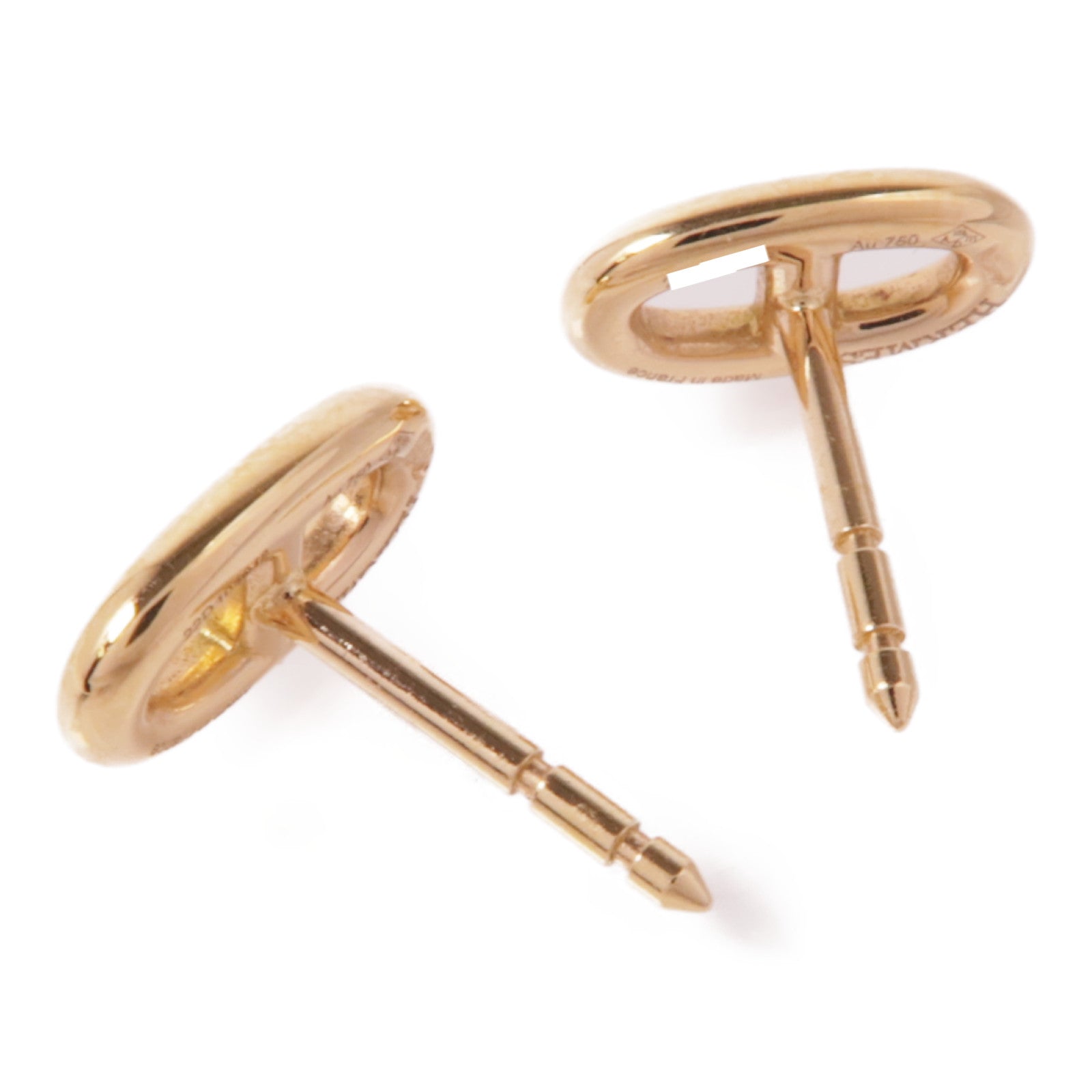 HERMES 18K玫瑰金Boutons D Oreilles Earrings耳環