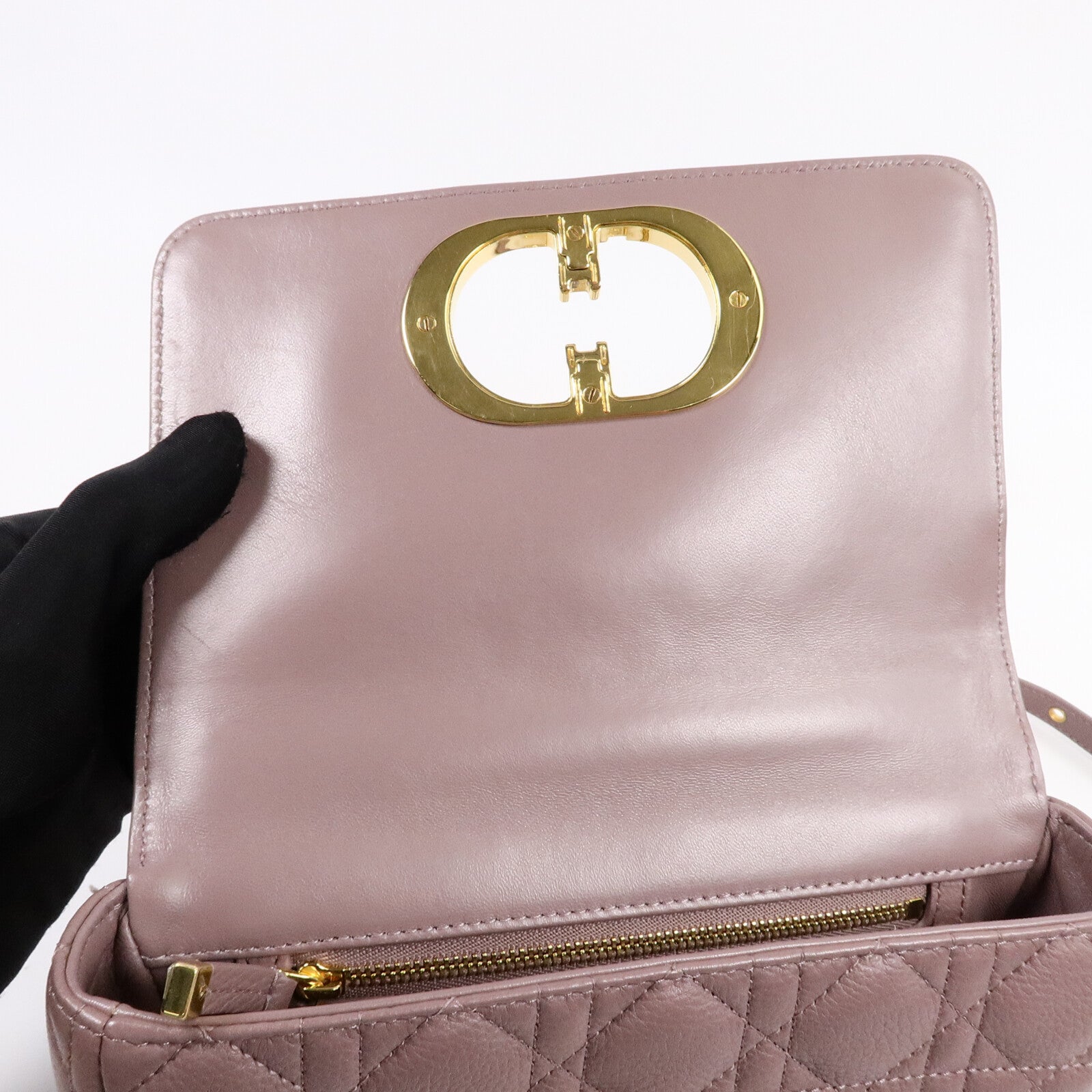 Dior 牛皮皮革Caro Small肩背袋