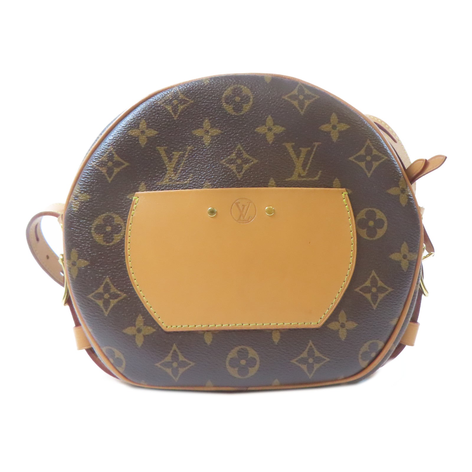 LOUIS VUITTON Monogram Boite Chapeau Souple MM金扣肩背袋啡色