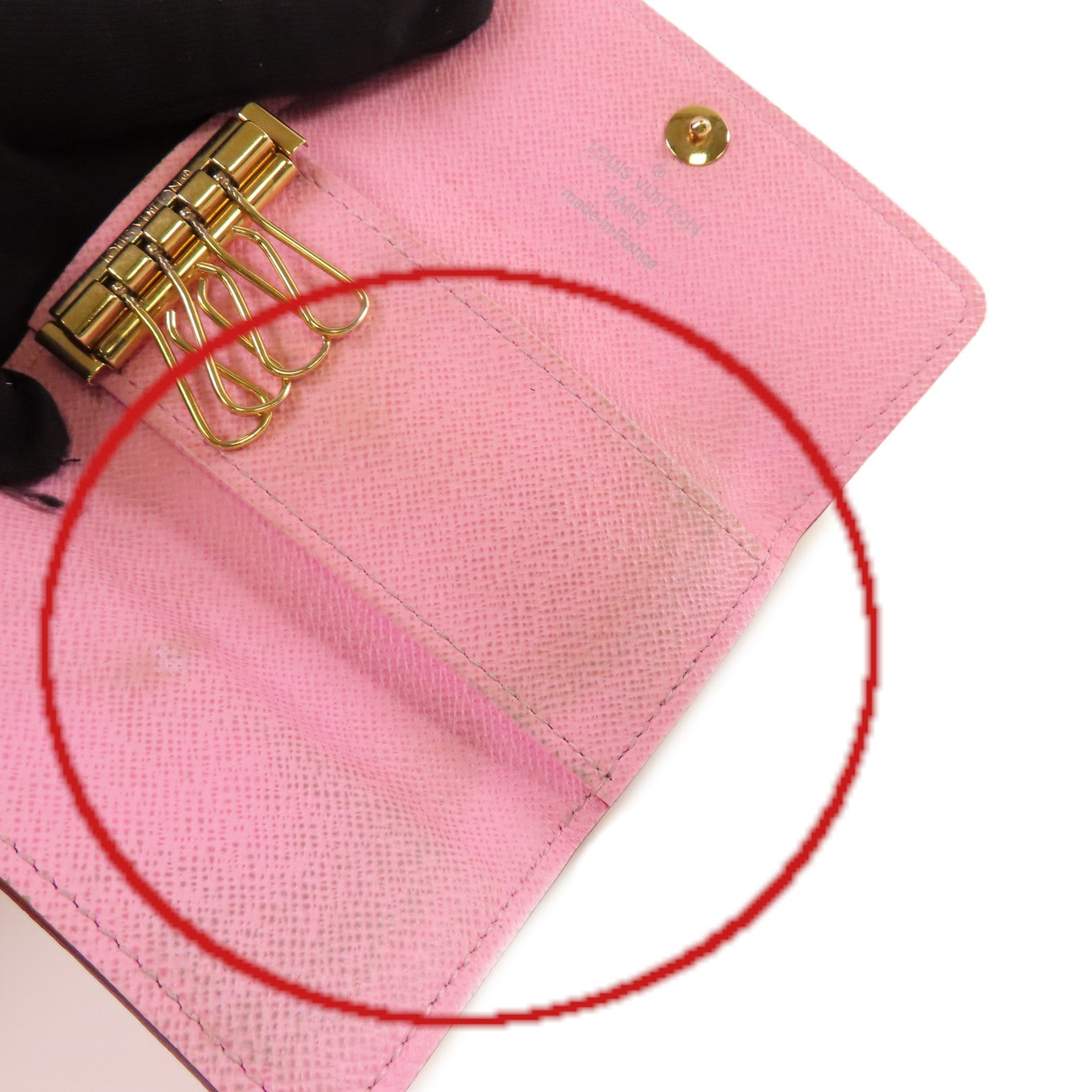 LOUIS VUITTON 【激減優惠】Monogram Multicolore Multicles 4 Key Case金扣鎖匙扣白色/彩色