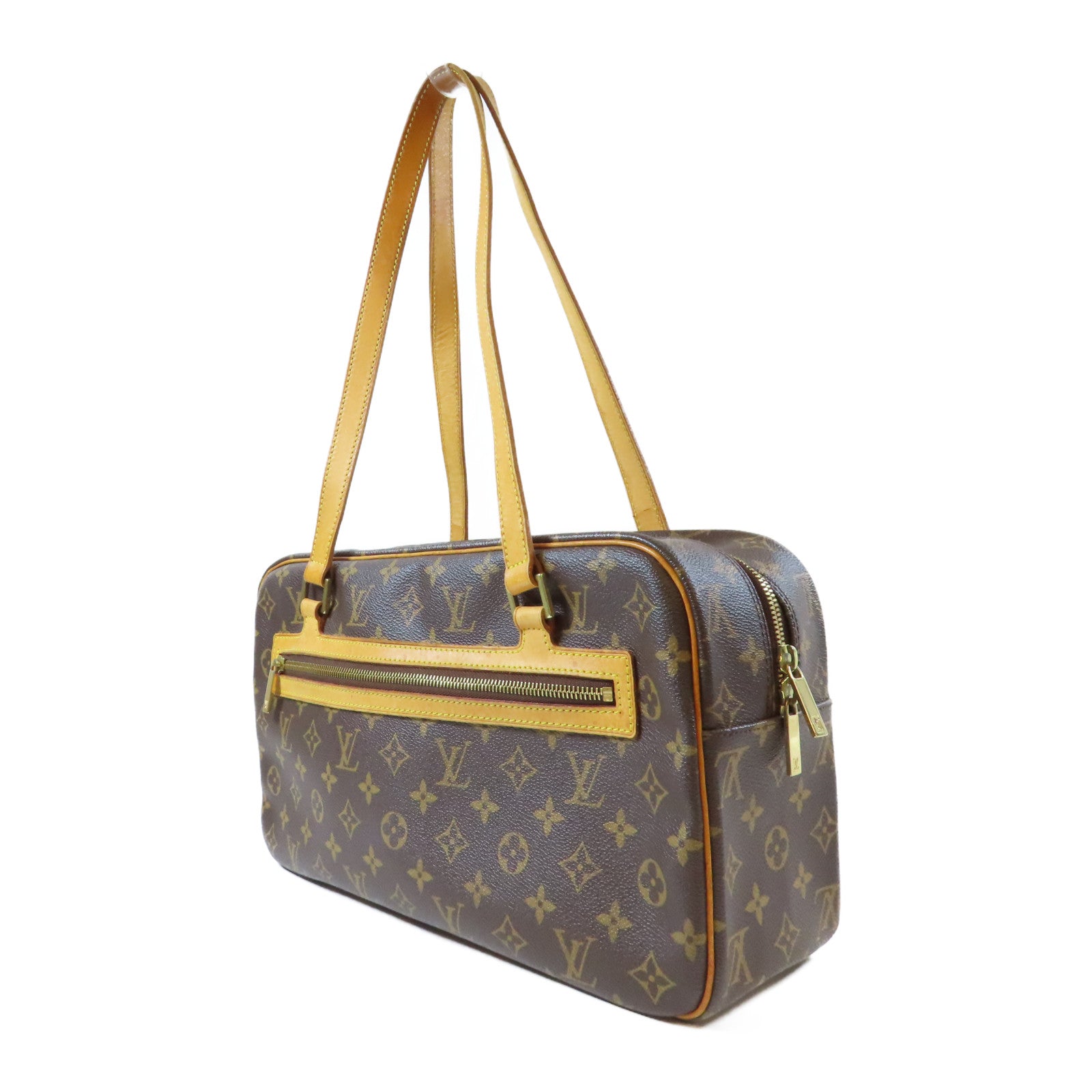 LOUIS VUITTON Monogram Cite GM金扣肩背袋啡色