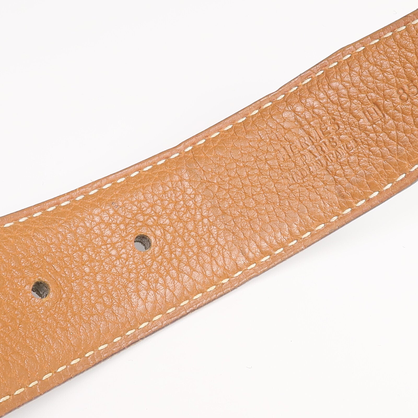 HERMES Togo/Box Calf皮革Constance Belt銀扣皮帶