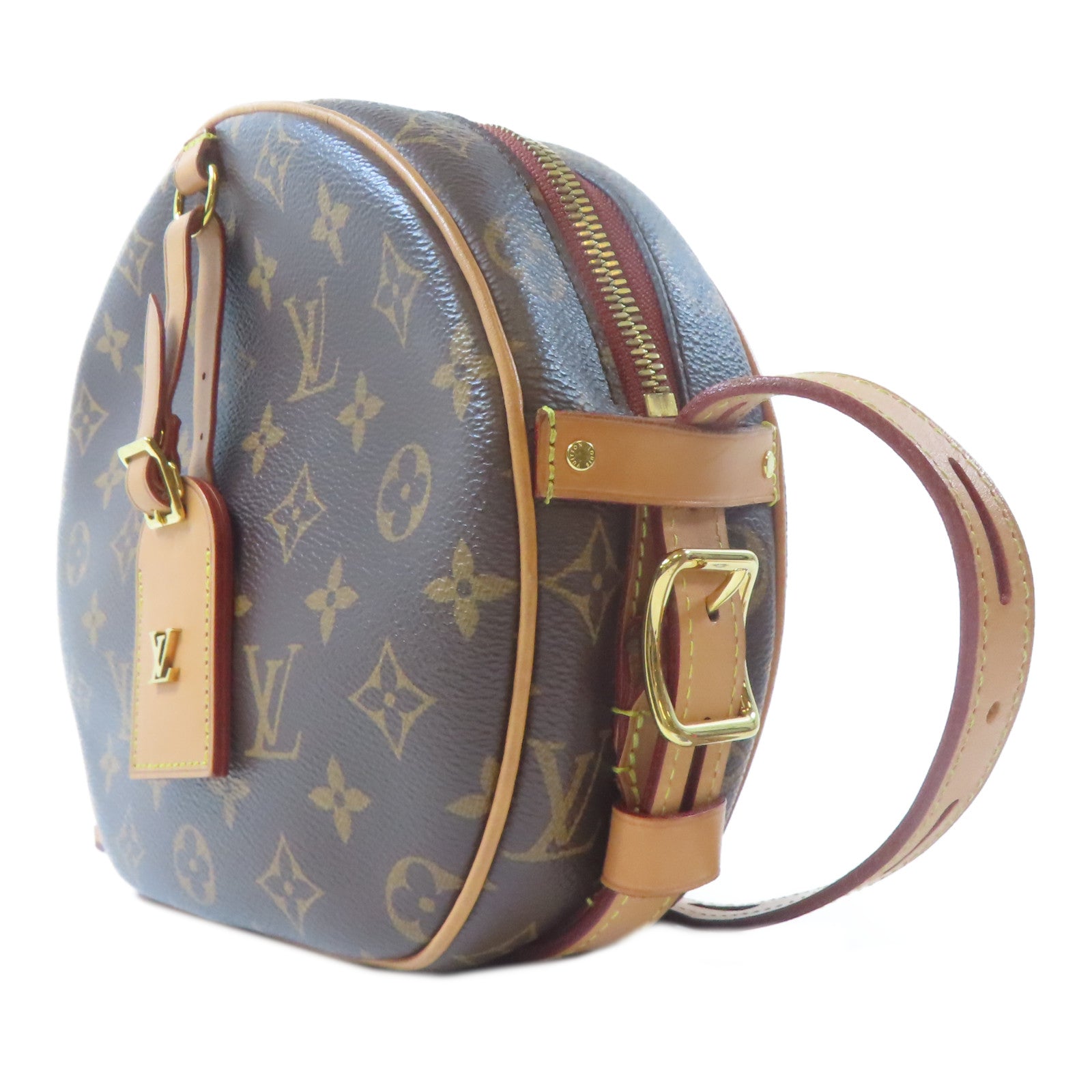 LOUIS VUITTON Monogram Boite Chapeau Souple MM金扣肩背袋啡色