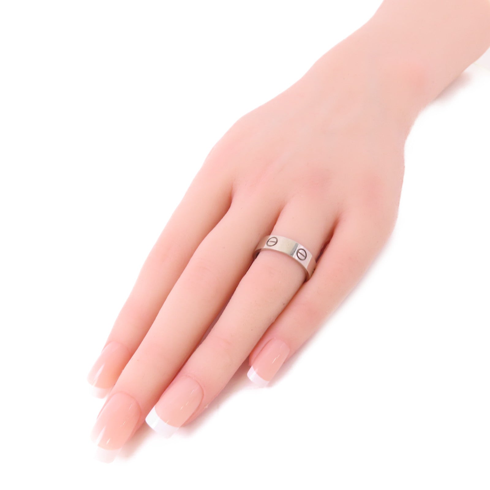 CARTIER 18K白金Love Ring戒指#57/US#8