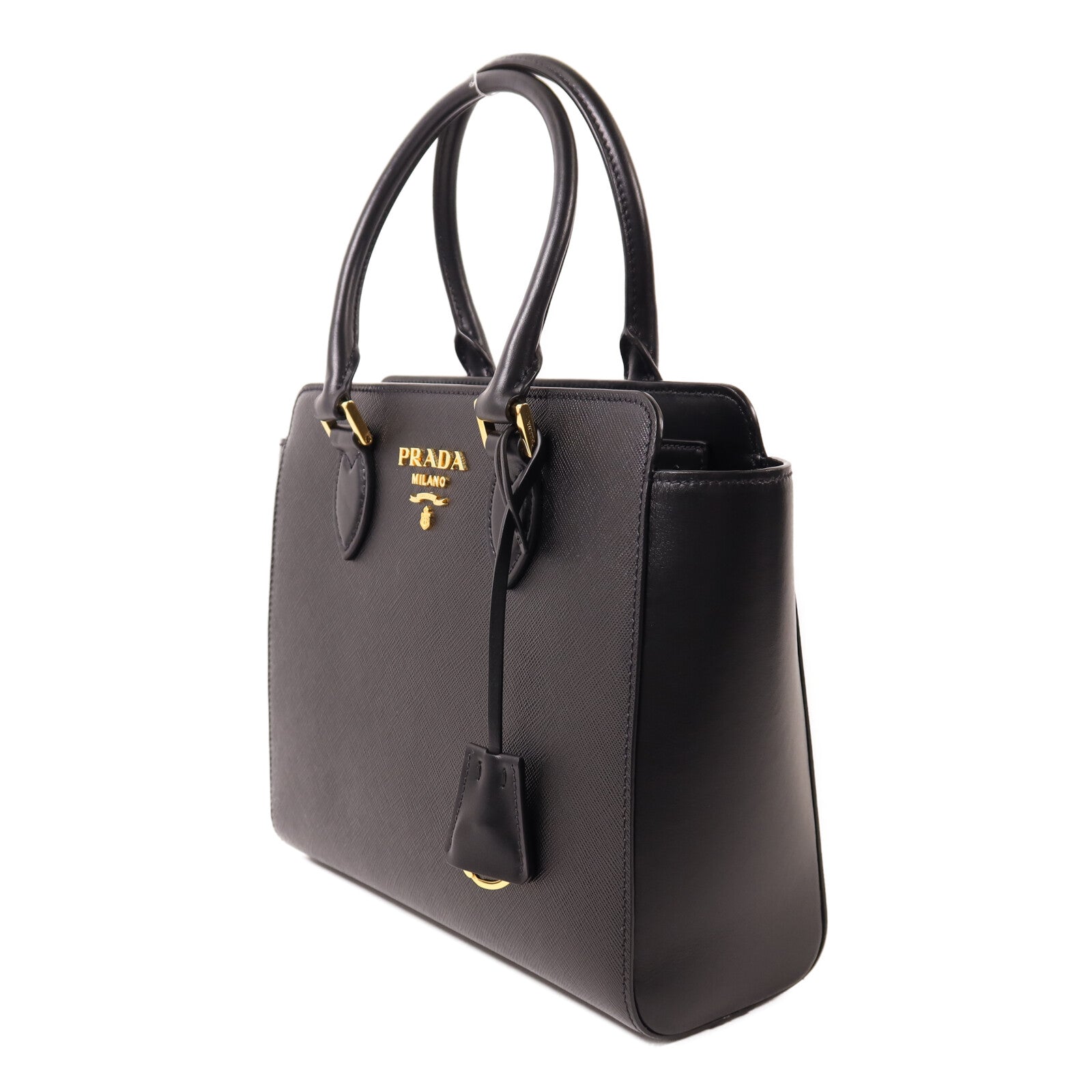 PRADA 牛皮皮革Shoulder Bag金扣手挽肩背兩用袋