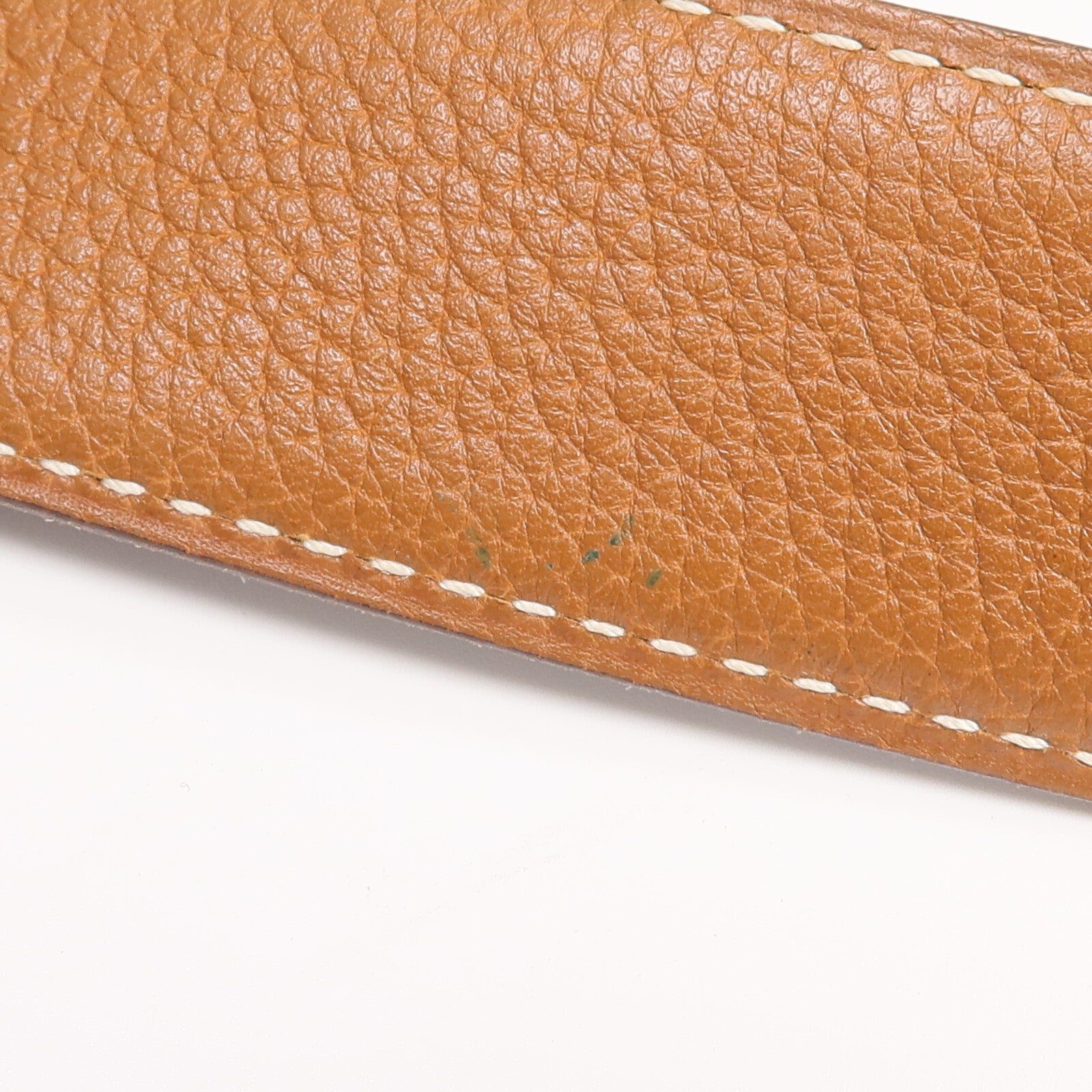 HERMES Togo/Box Calf皮革Constance Belt銀扣皮帶