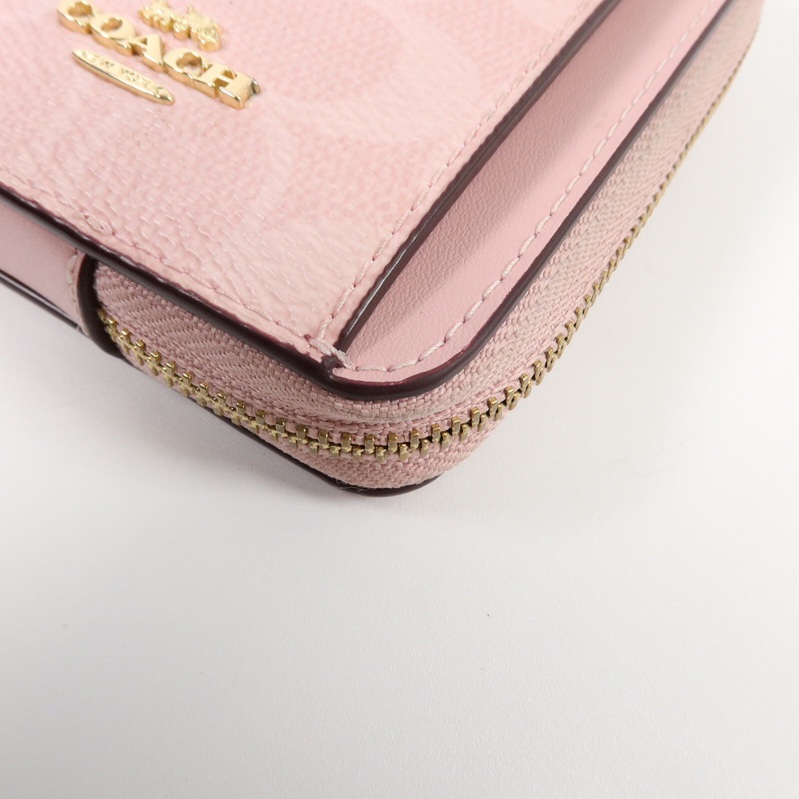 COACH 塗層帆布Zip Card Case卡片套