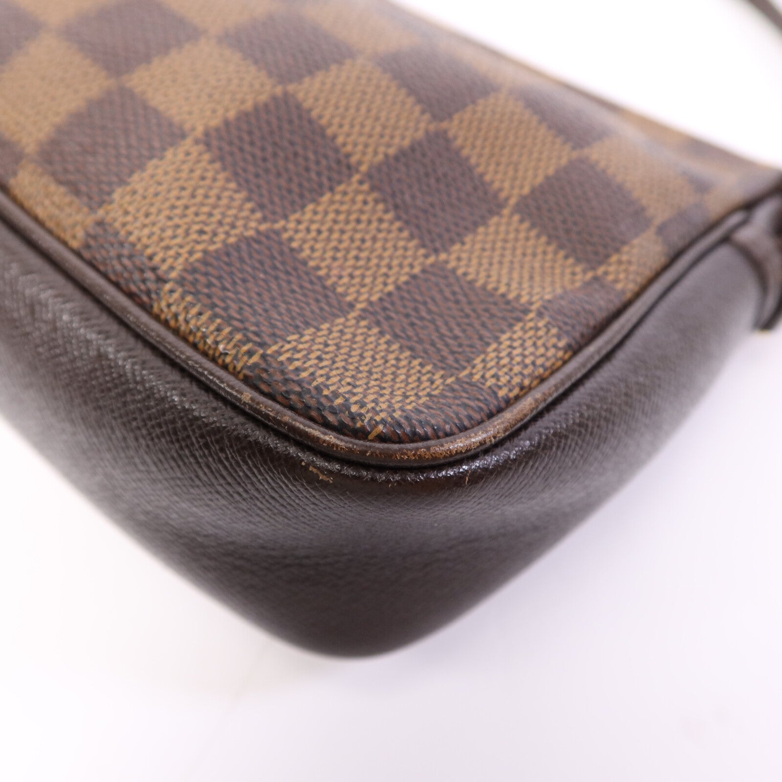 LOUIS VUITTON Damier Trousse Makeup Accessory Pouch金扣手挽袋