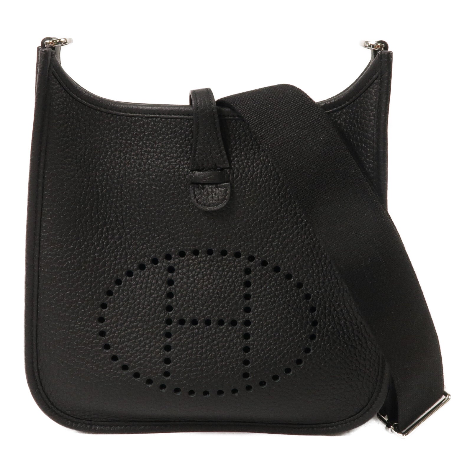 HERMES Clemence皮革Evelyne 23肩背袋Noir