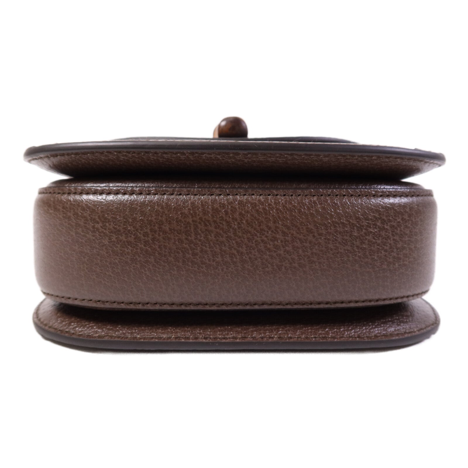 GUCCI 帆布Bamboo 1947金扣肩背袋