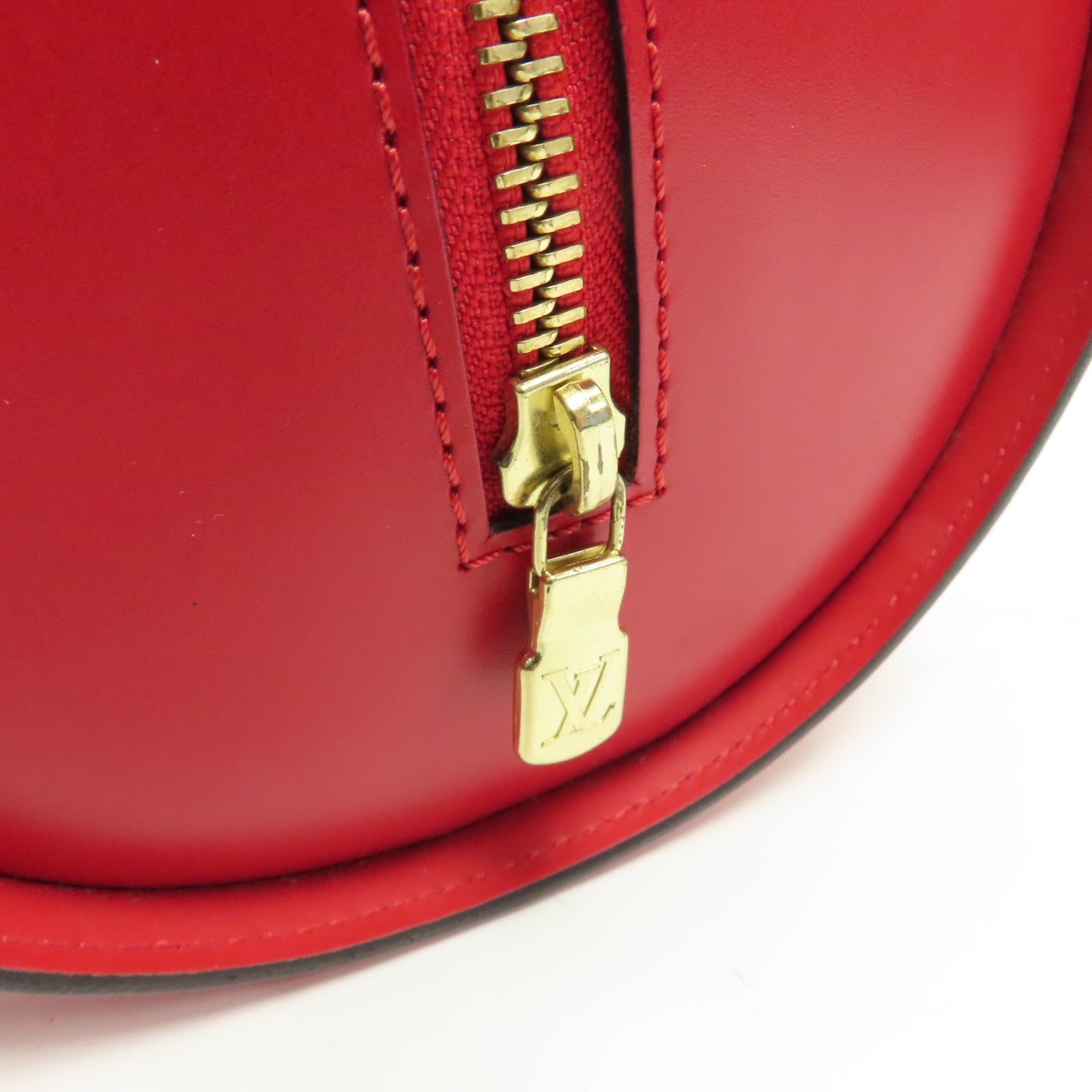 LOUIS VUITTON Epi Soufflot金扣手挽袋紅色