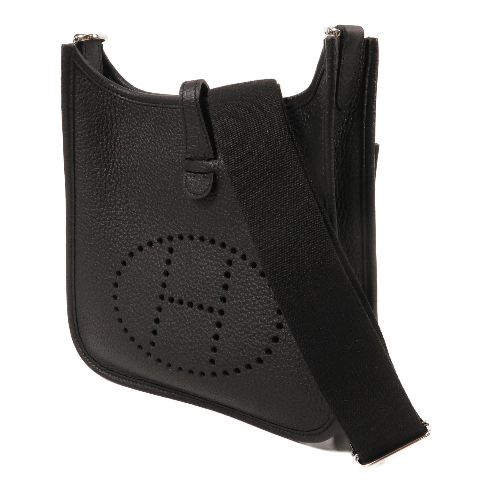 HERMES Clemence皮革Evelyne 23肩背袋Noir