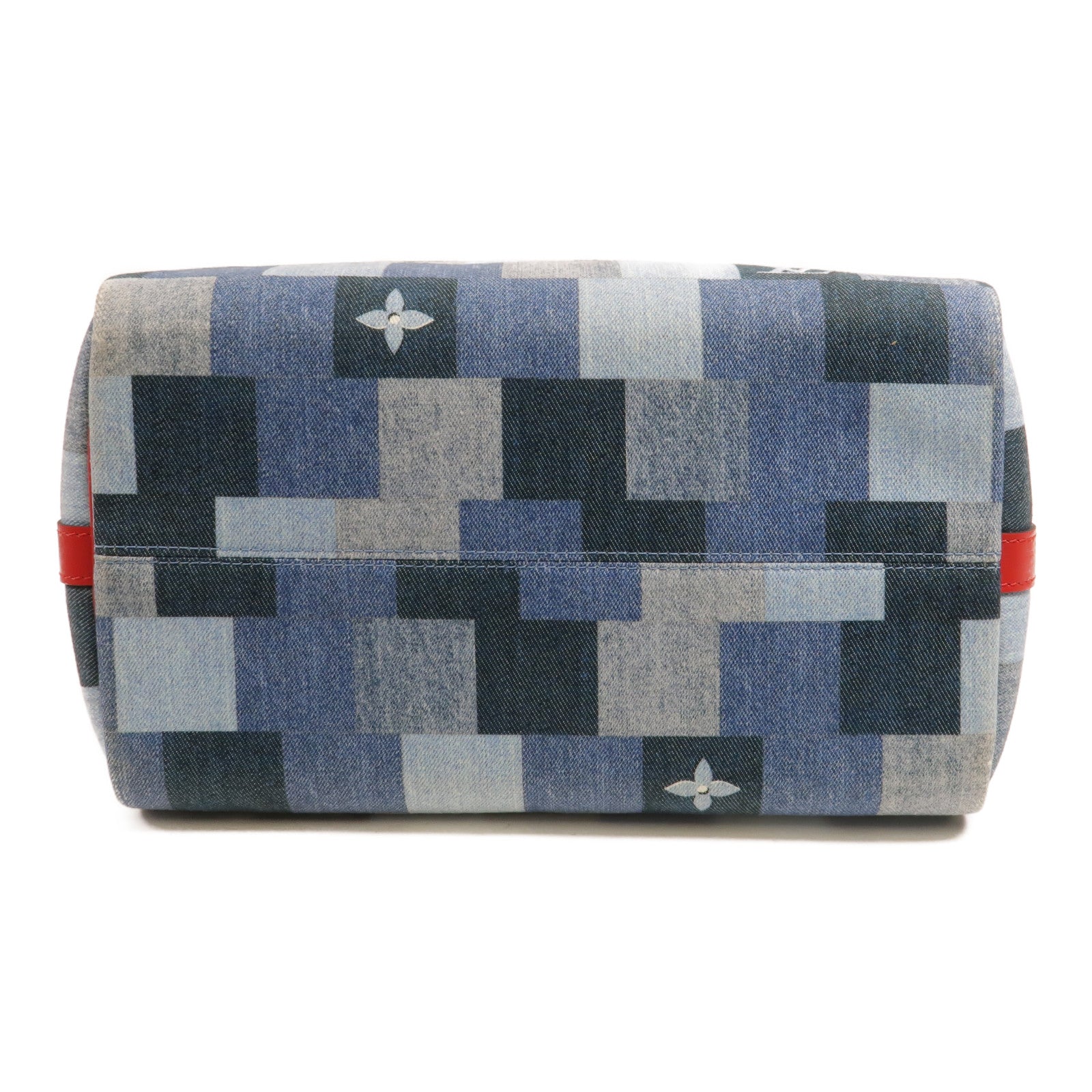 LOUIS VUITTON Monogram Denim Speedy Bandouliere 30手挽肩背兩用袋