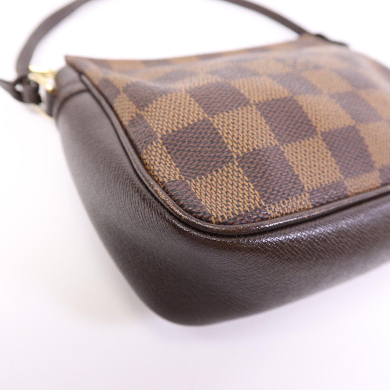 LOUIS VUITTON Damier Trousse Makeup Accessory Pouch金扣手挽袋
